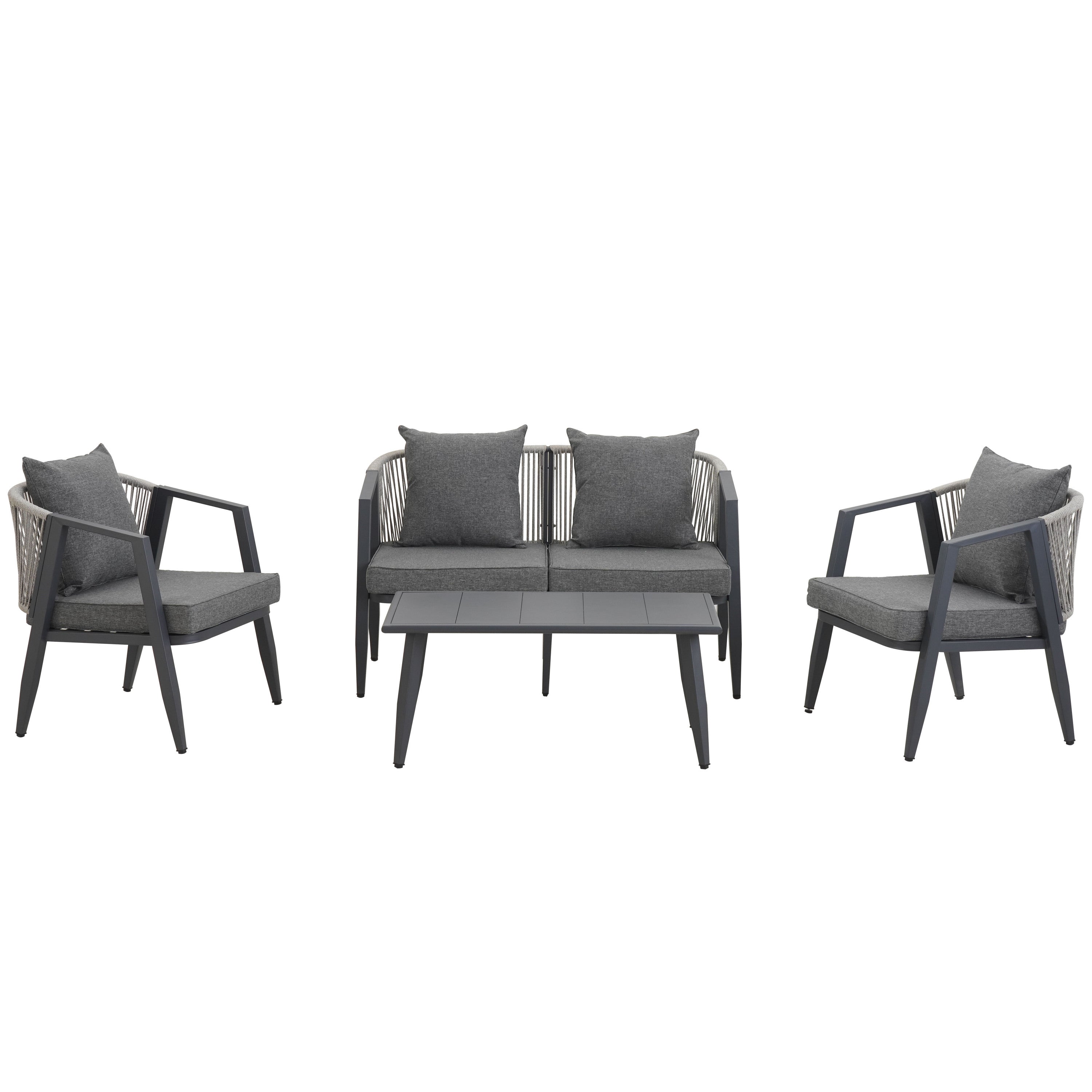 U_STYLE Durable and Comfortable Outdoor Seating Set,Suitable for Patios, Lawns, and Poolsides