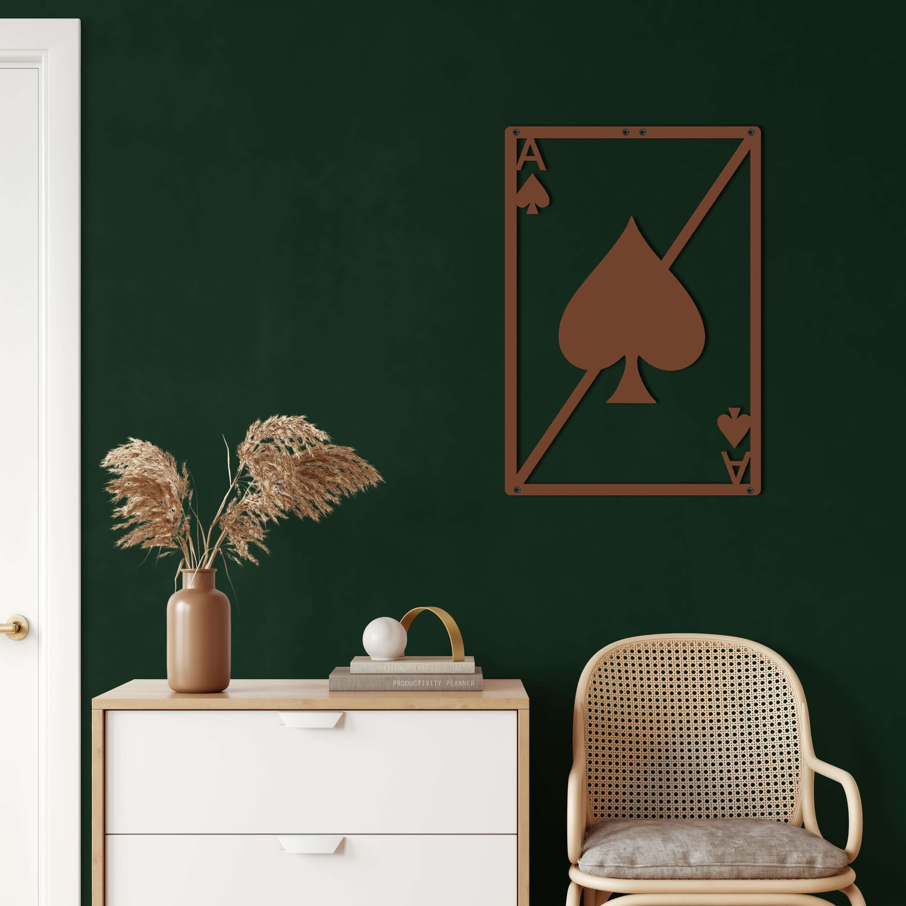 Spade Heart Metal Wall Art