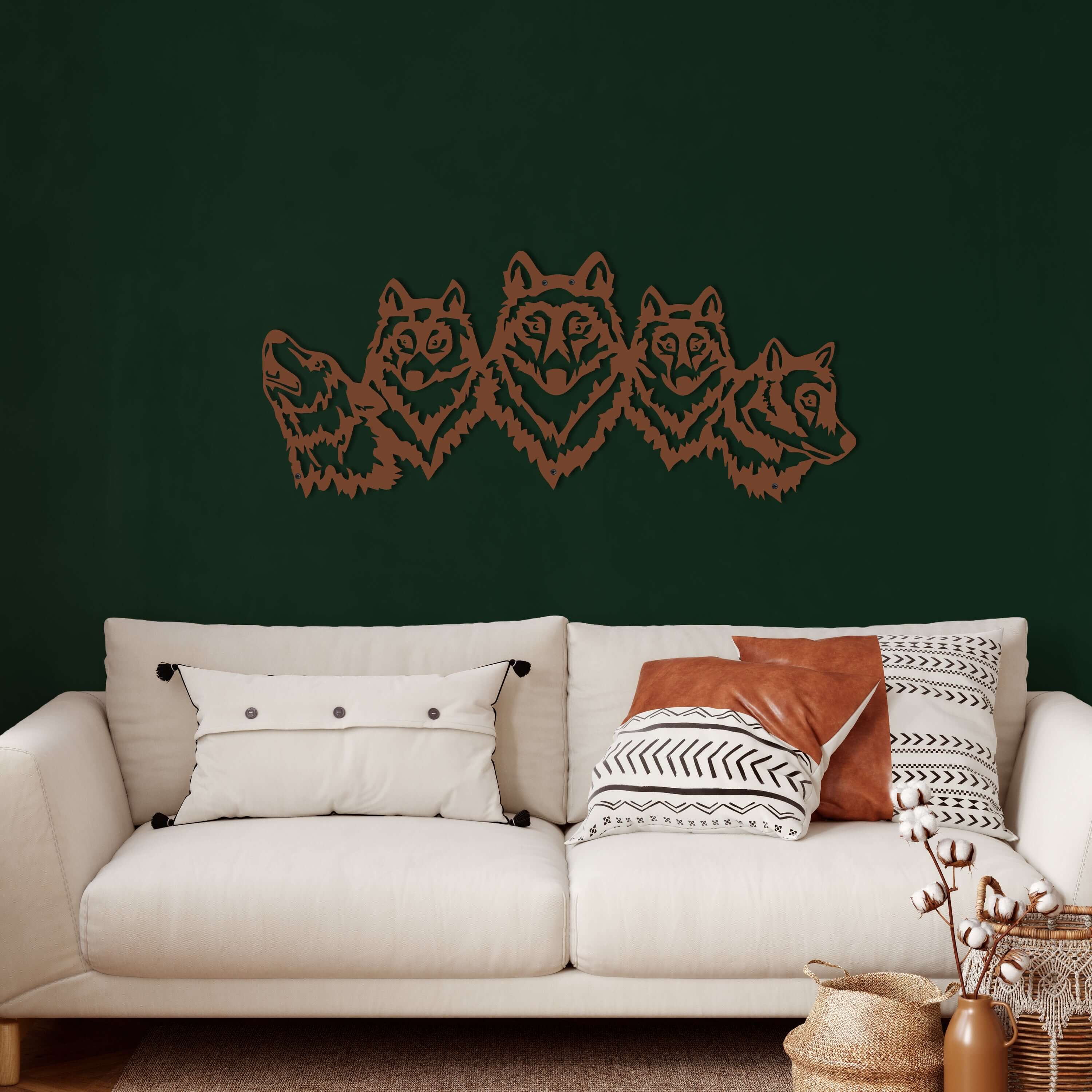 Wolf Pack Metal Wall Art