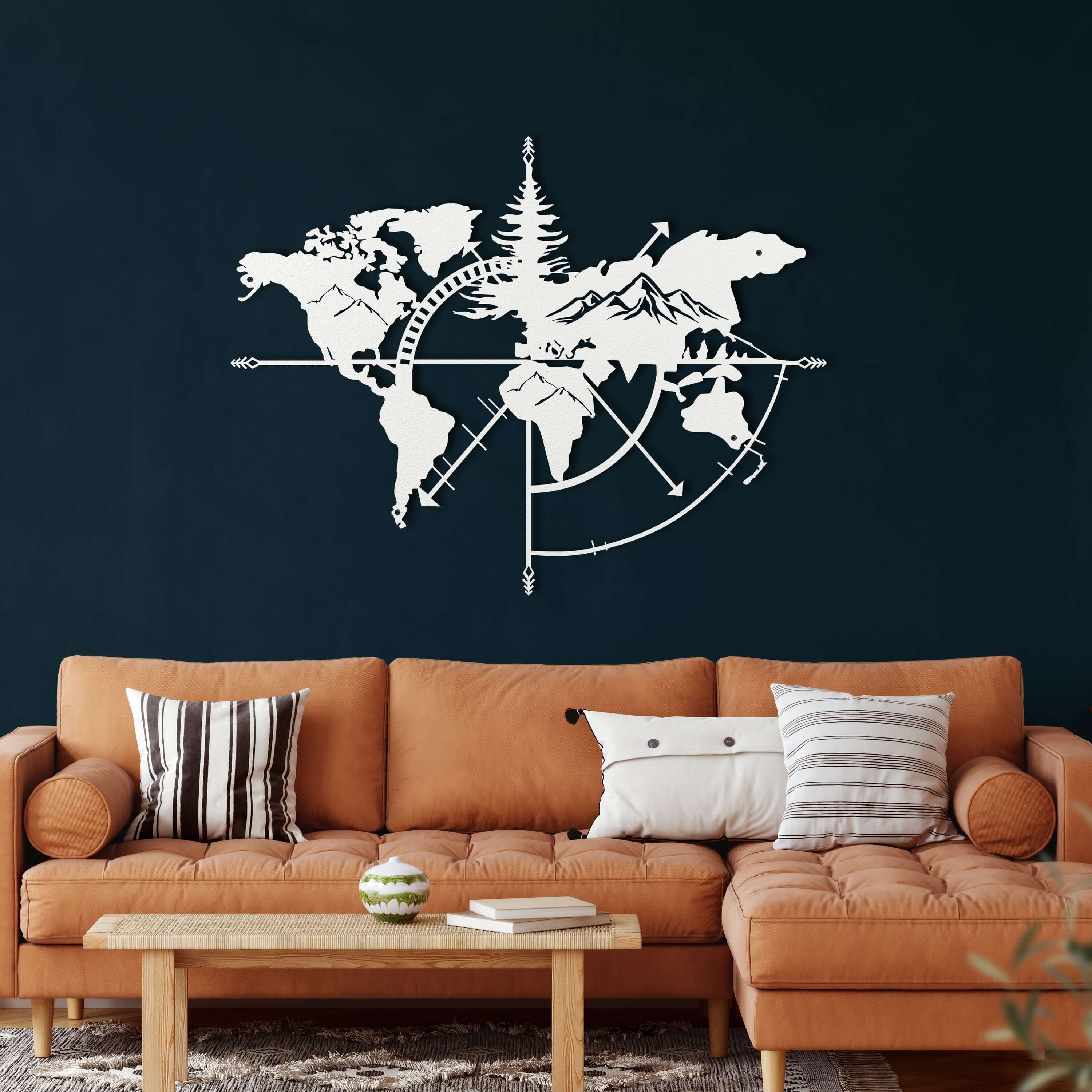 World Map Mountain