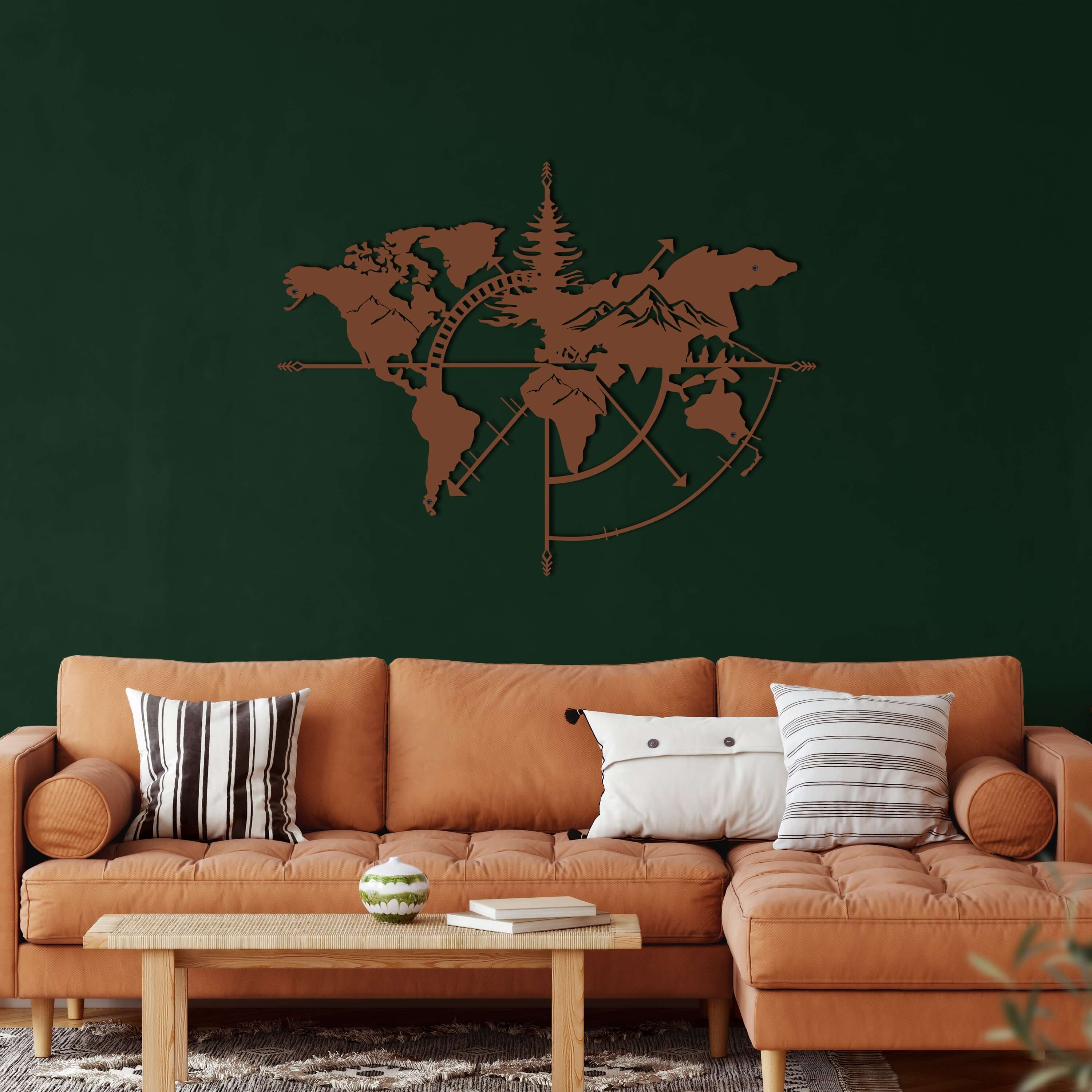 World Map Mountain
