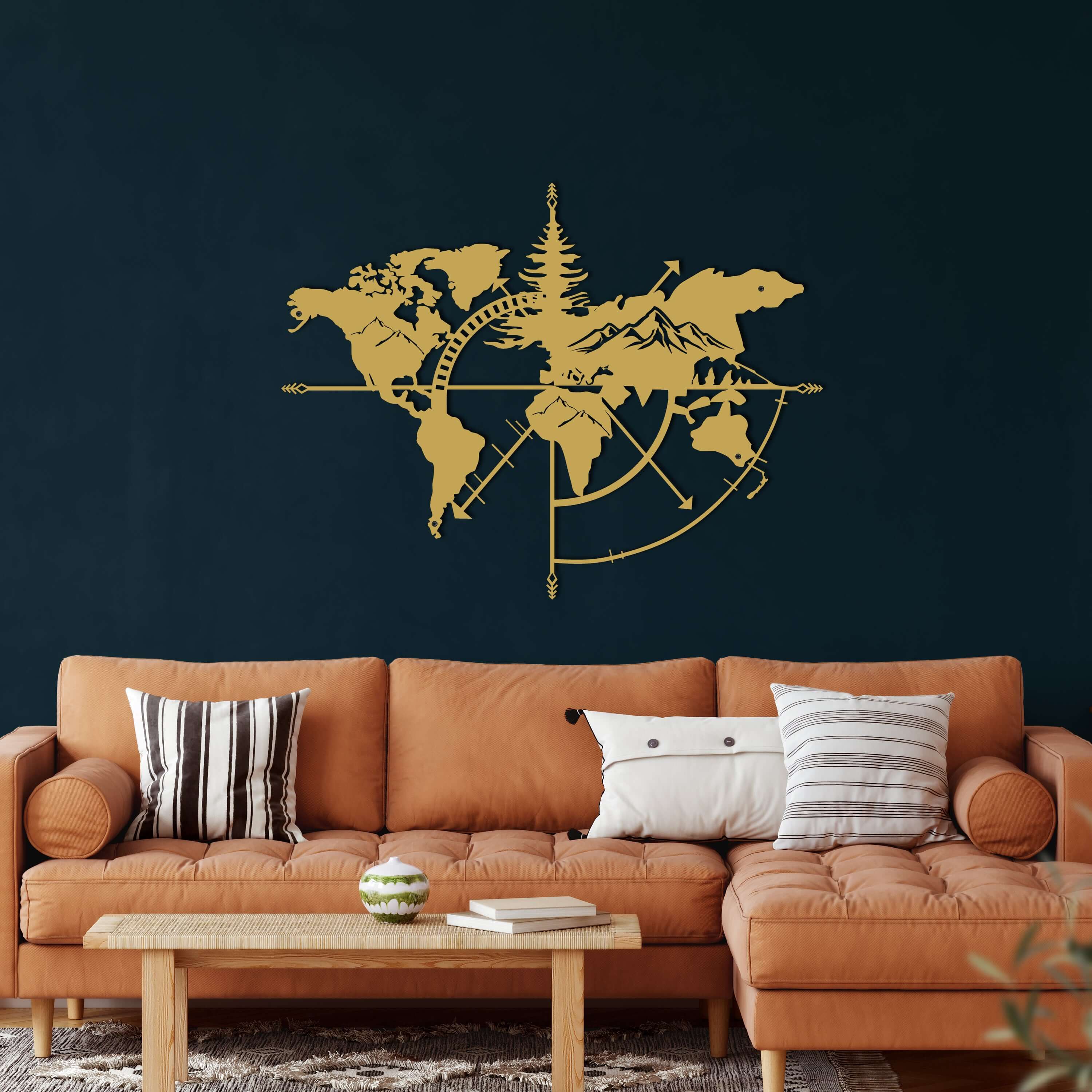 World Map Mountain