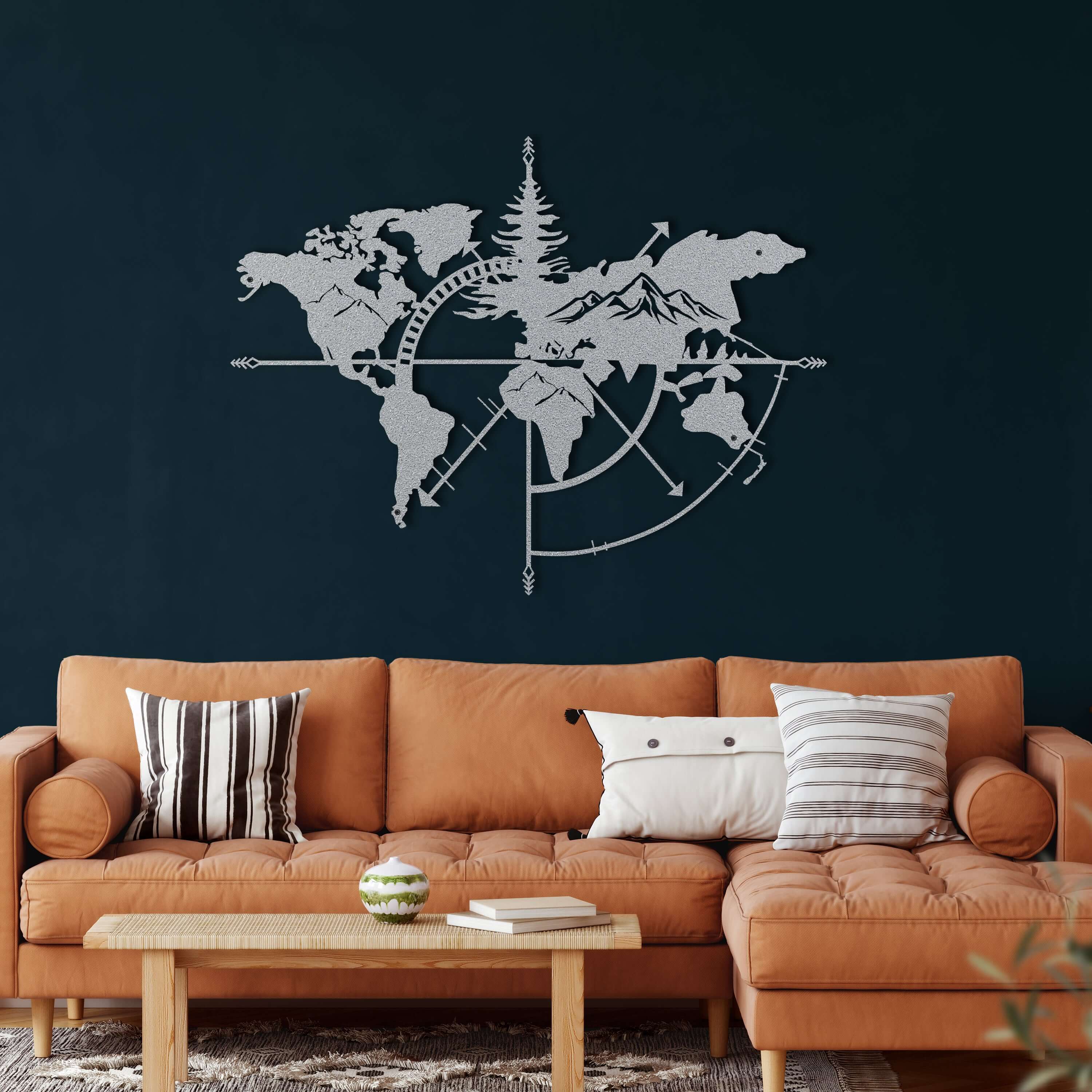 World Map Mountain