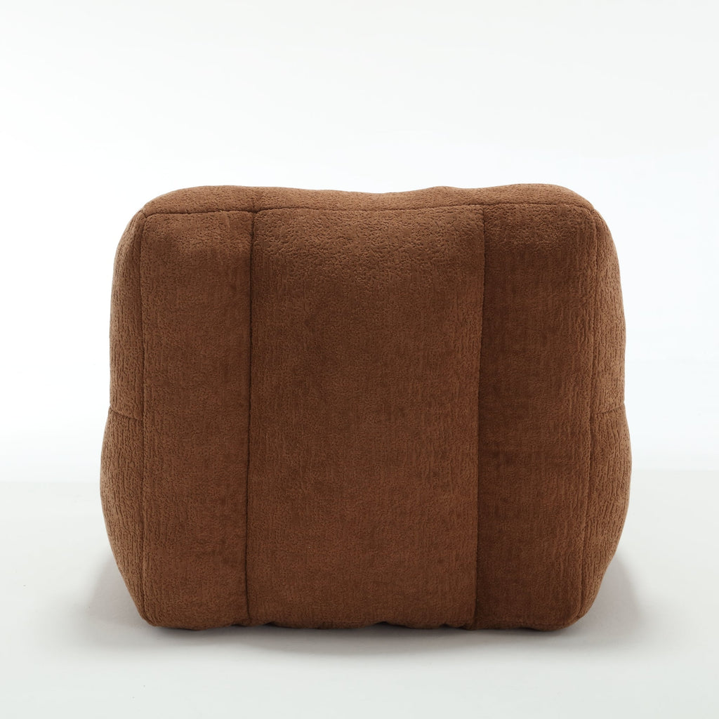 Fluffy bean bag chair, comfortable bean bag for adults and children, super soft lazy sofa chair with memory foam and ottoman, indoor modern focus bean bag chair for living room, bedroom, apartment