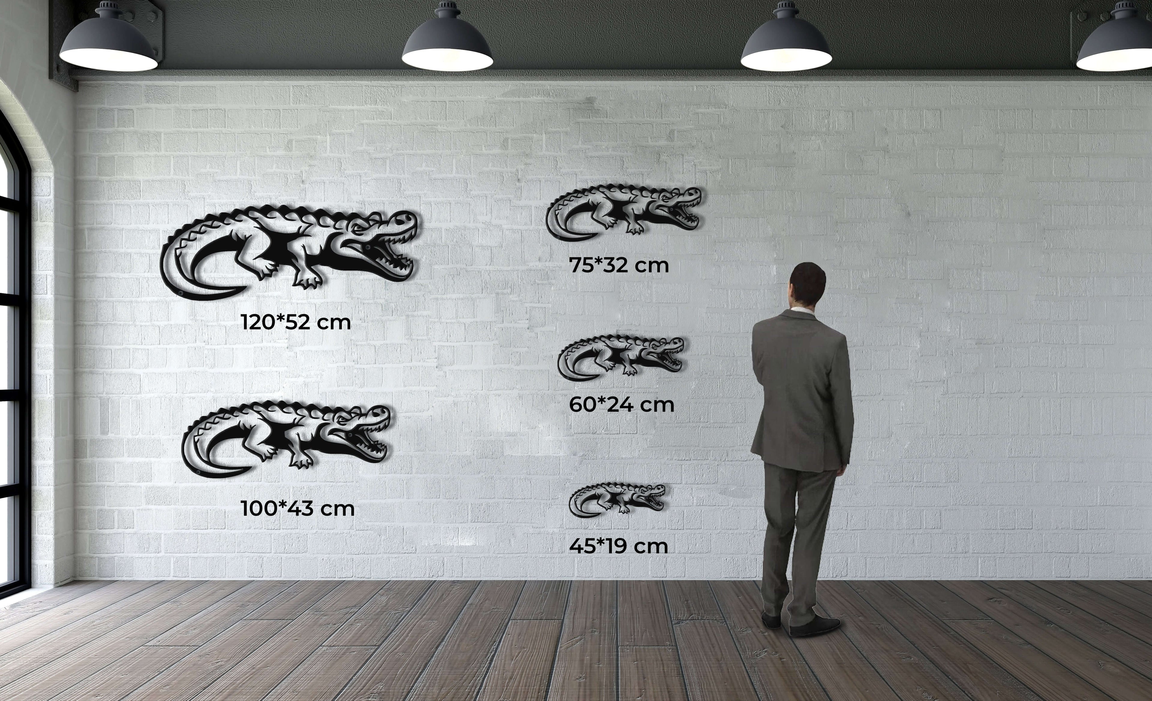 Crocodile Metal Wall Art