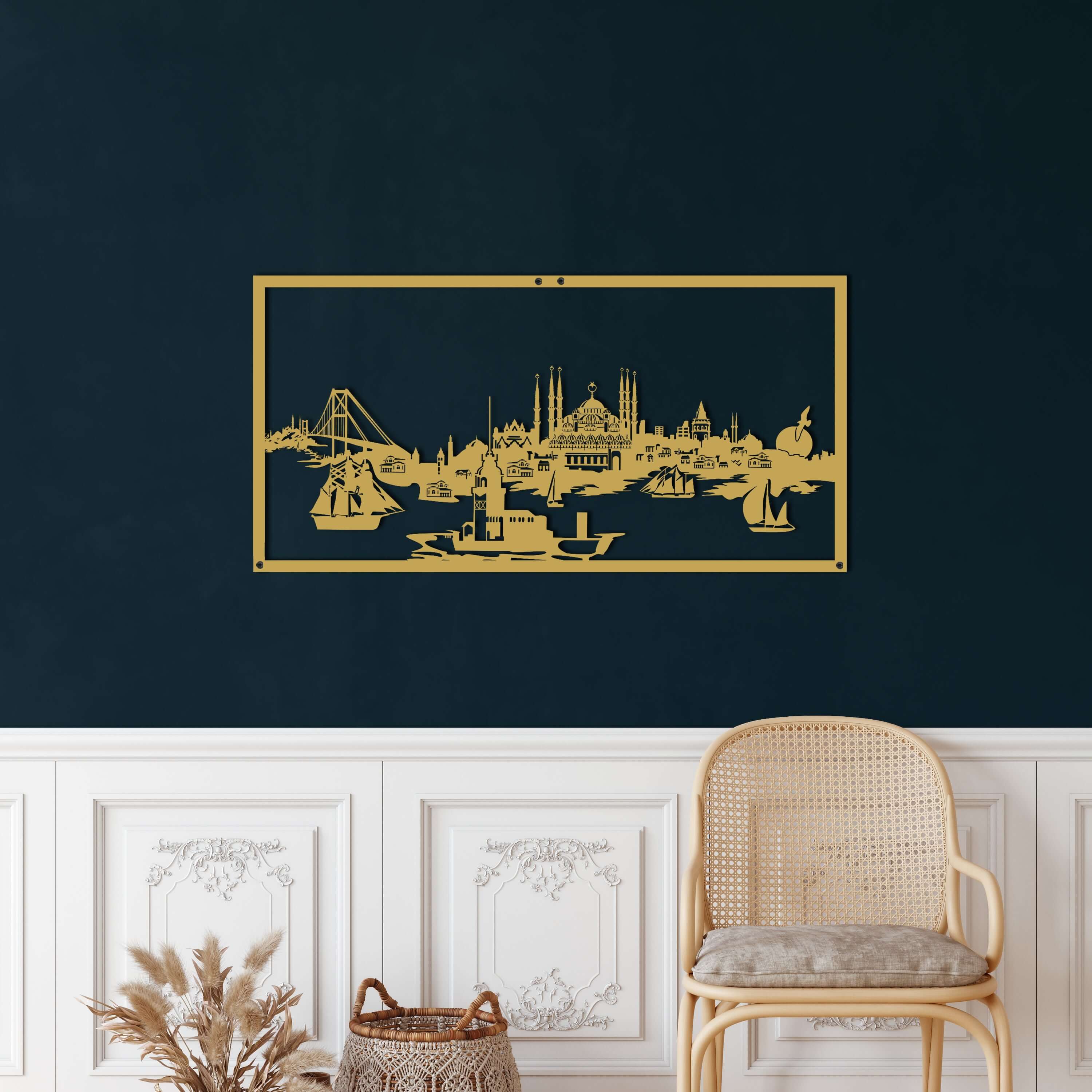 Istanbul Skyline Metal Wall Art