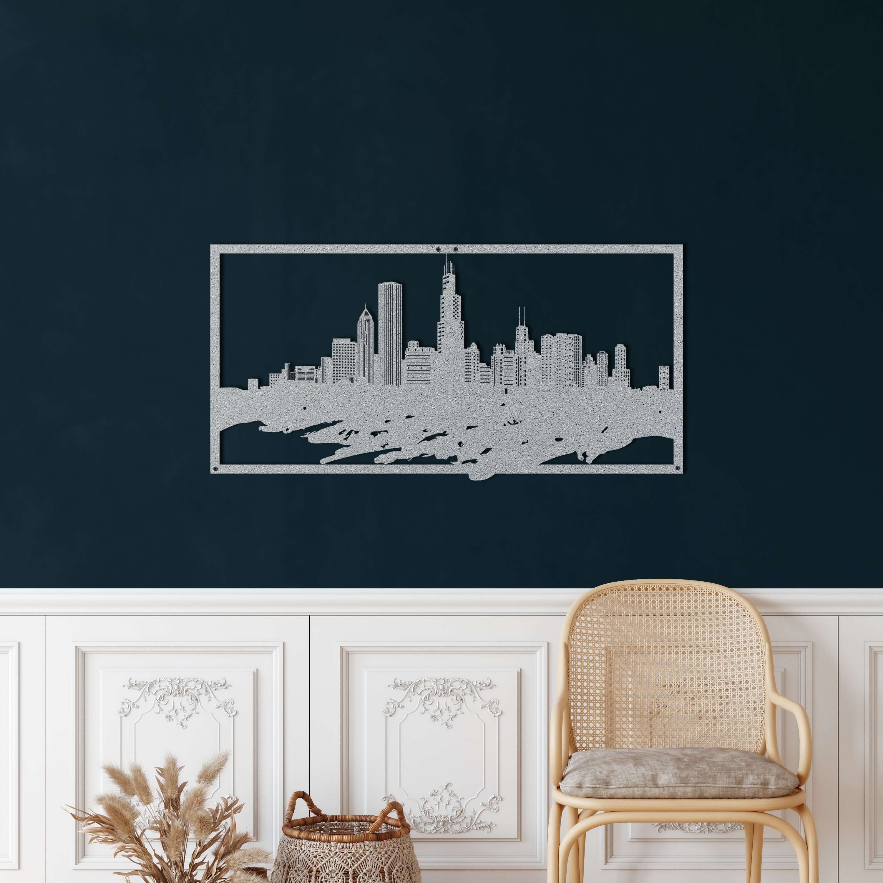 Chicago Skyline Metal Wall Art
