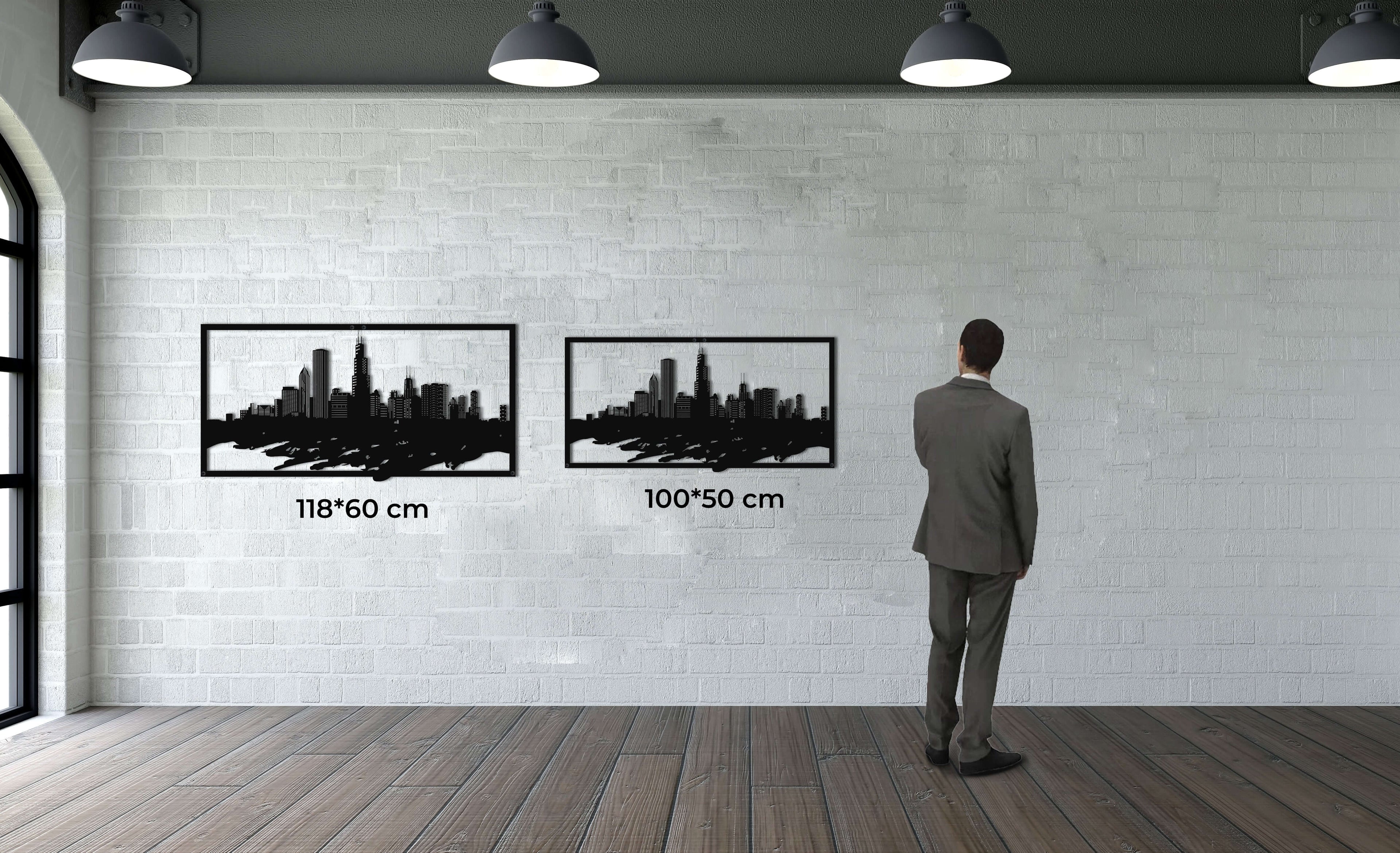 Chicago Skyline Metal Wall Art