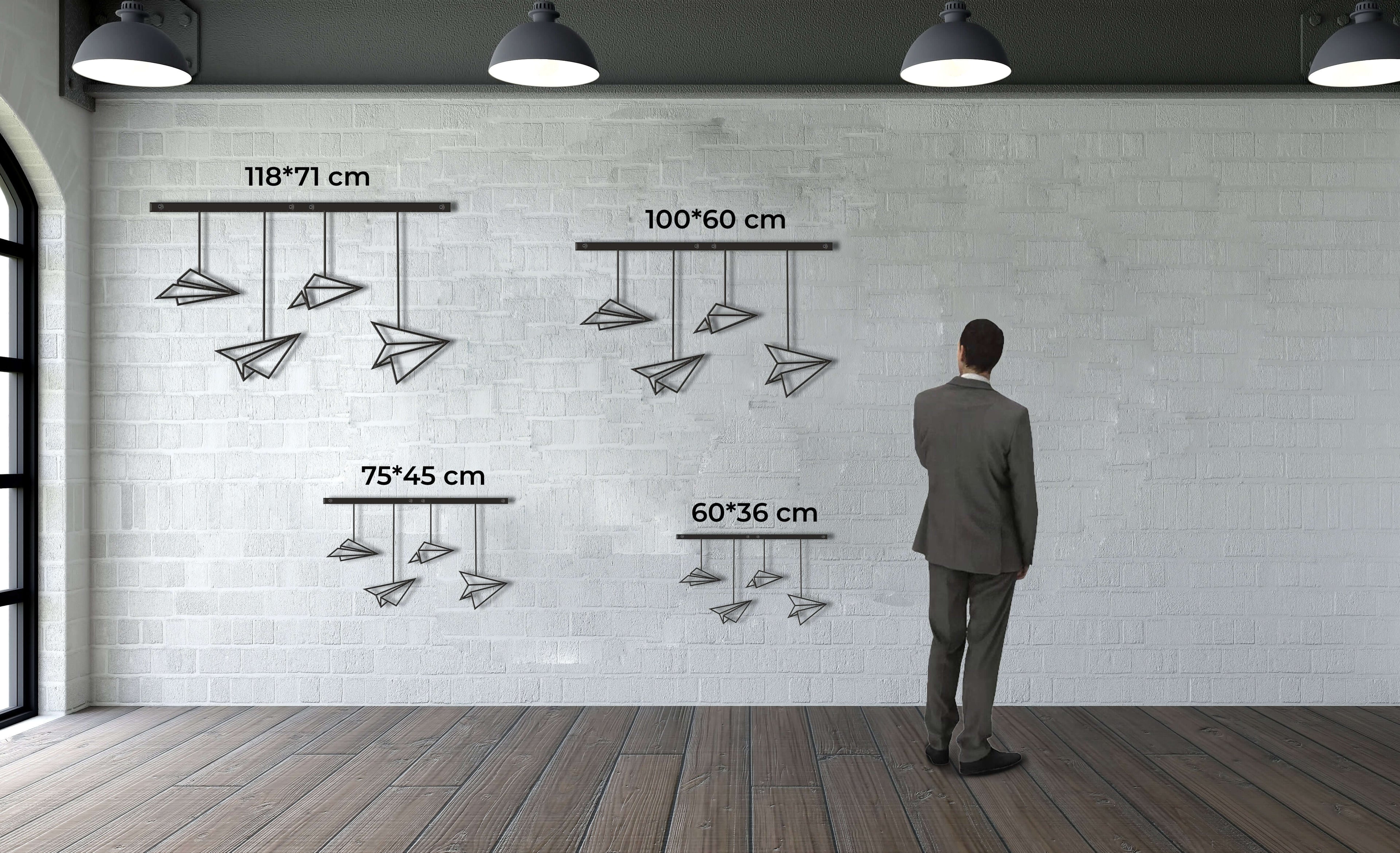 Paper Plane Metal Wall Art