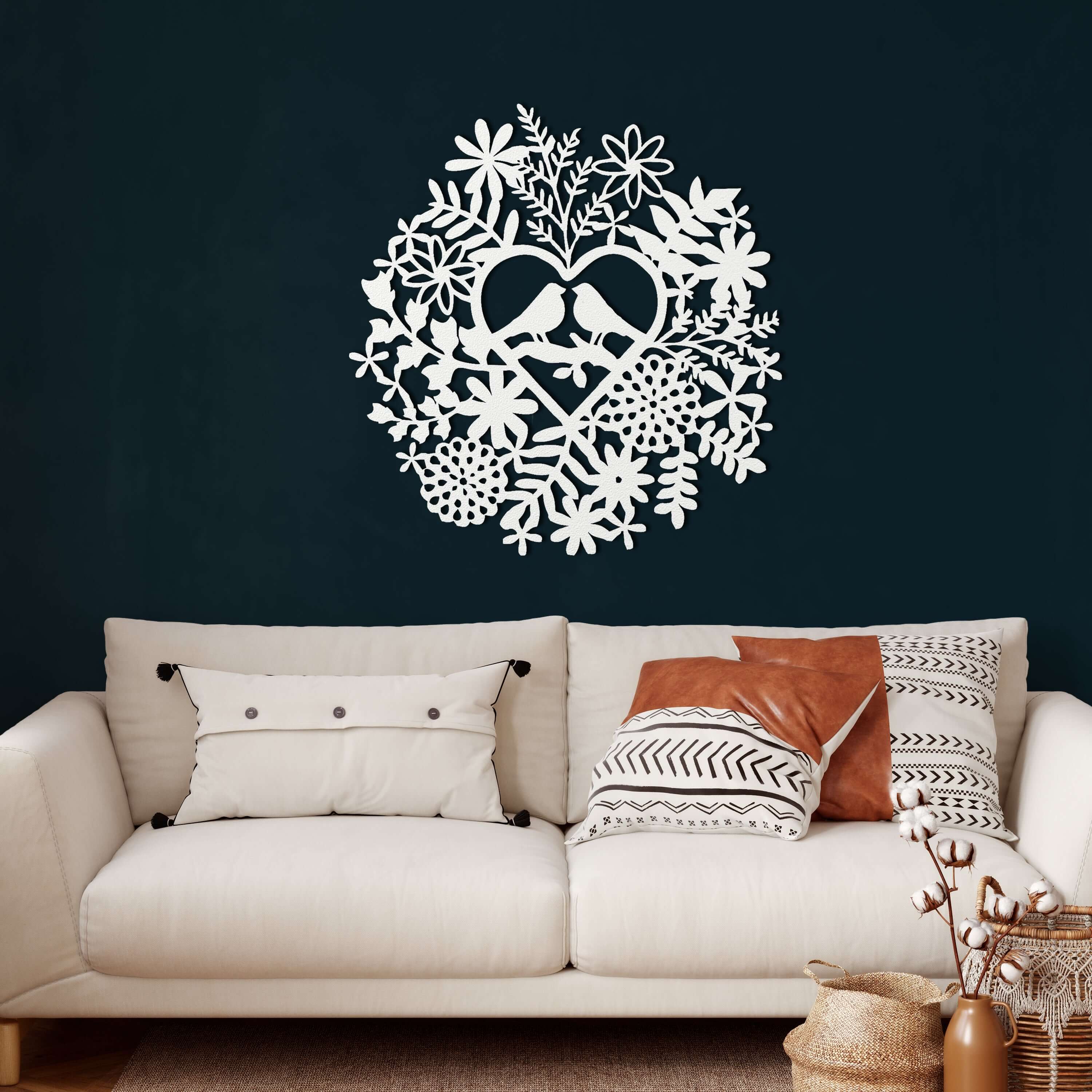 Love Birds Metal Wall Art