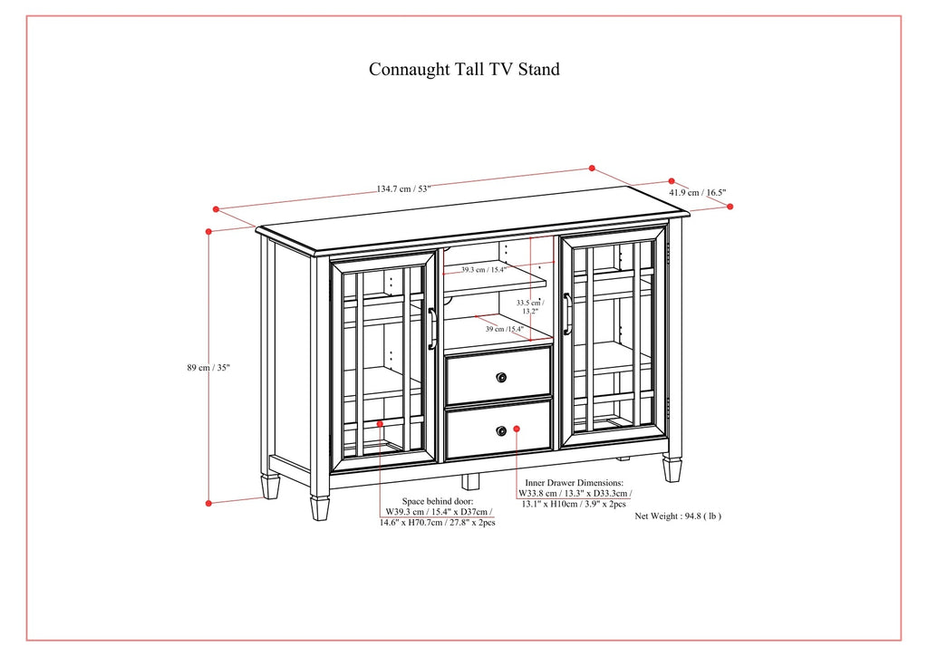 Connaught Tall TV Stand