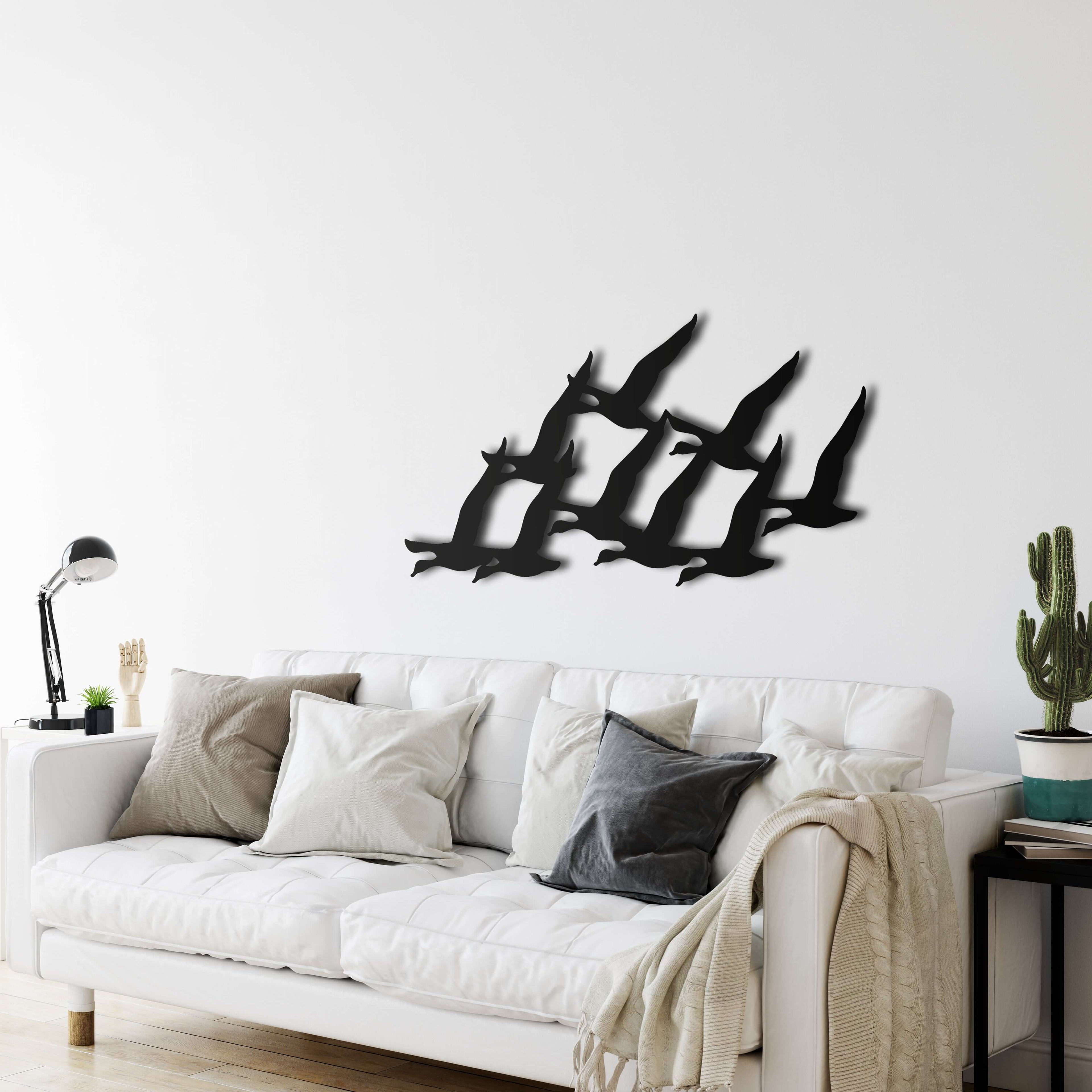 Geese Flock Metal Wall Art