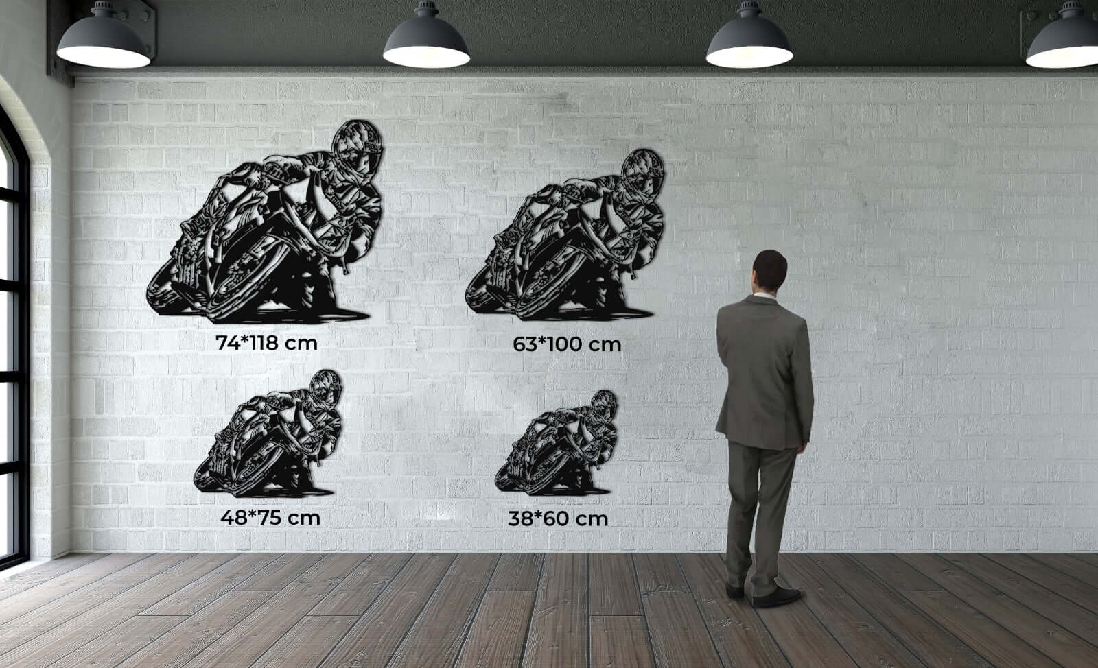 Motorcycle Race Metal Wall Art