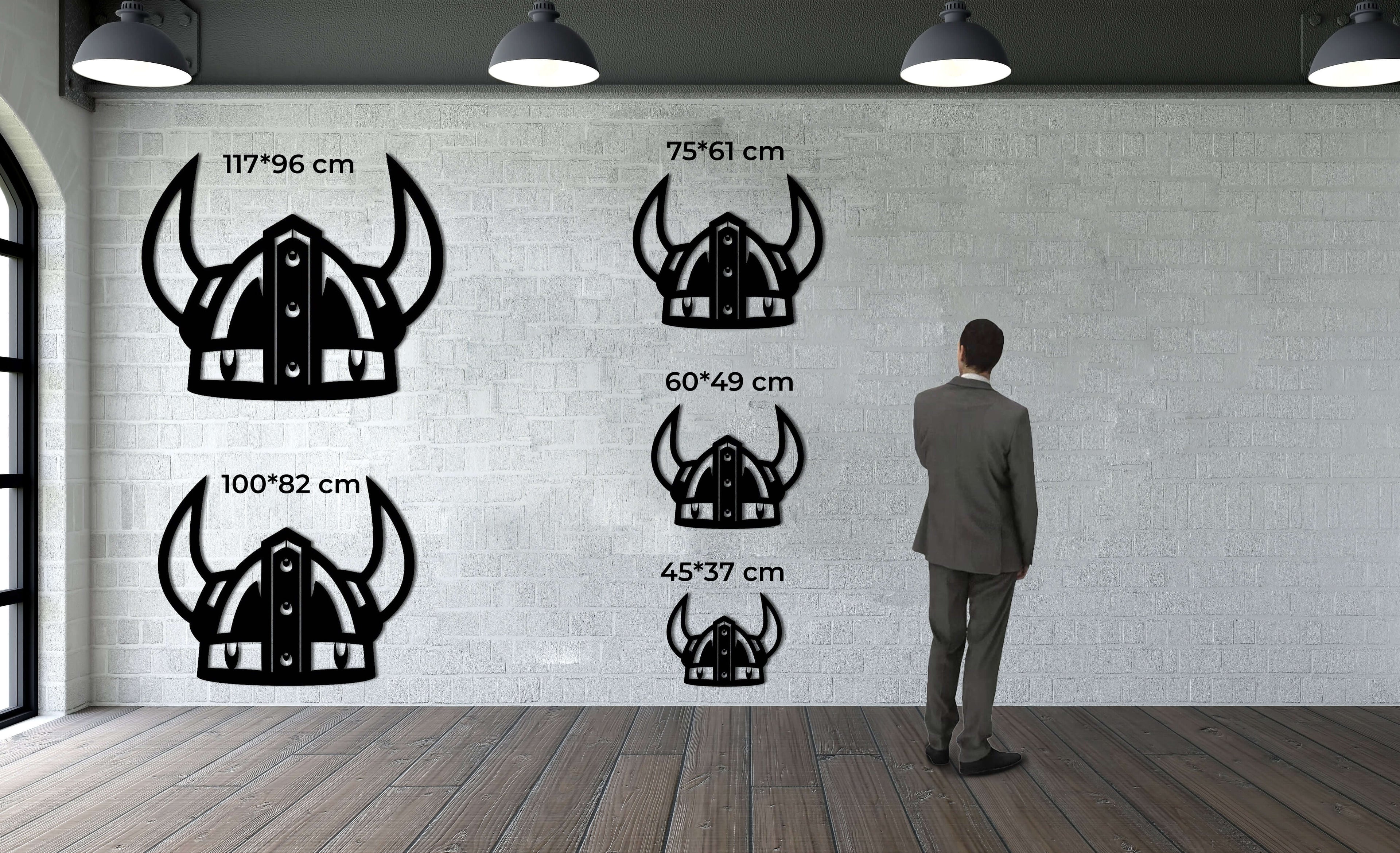 Viking Warrior Helmet Metal Wall Art