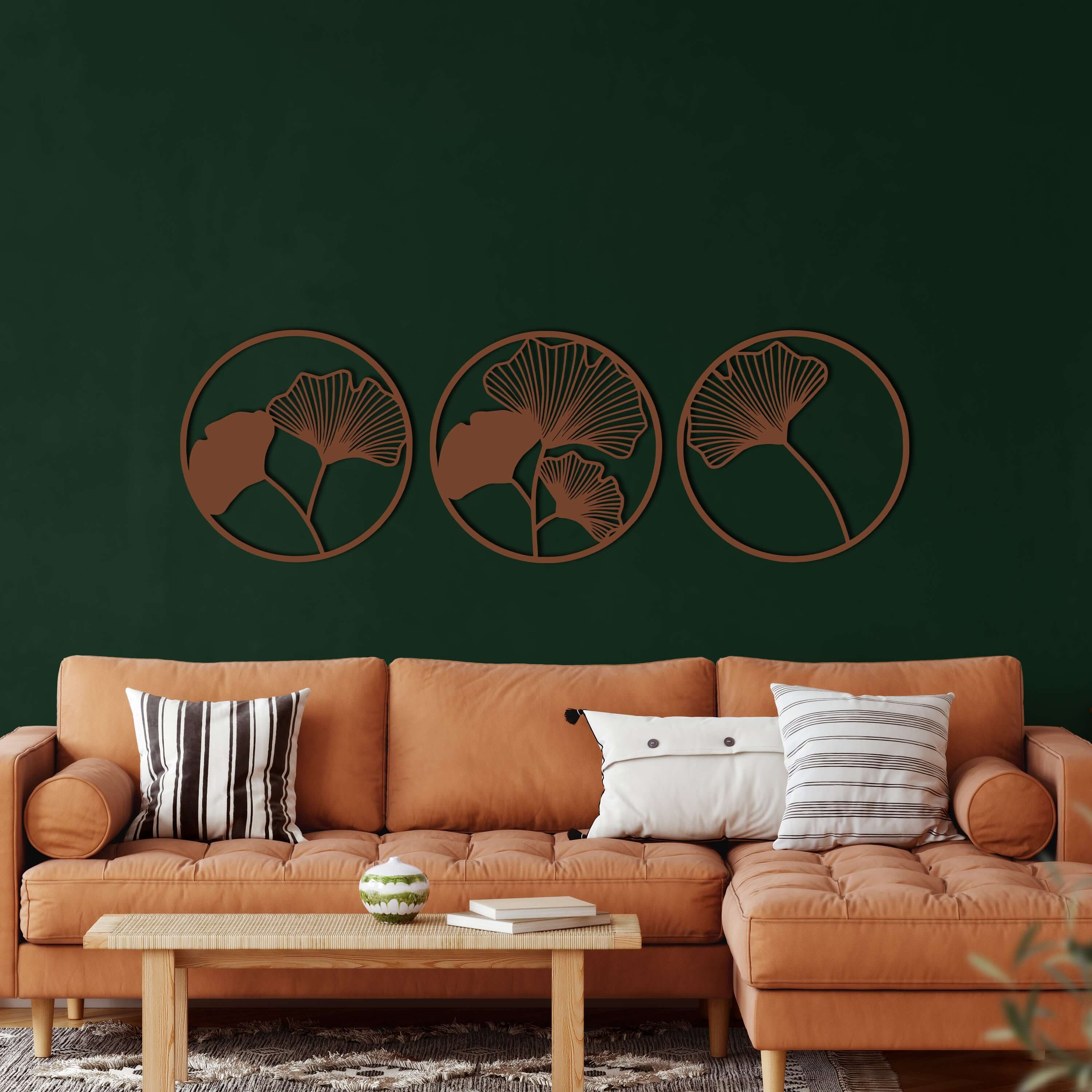 Ginkgo Biloba Leaf Metal Wall Art