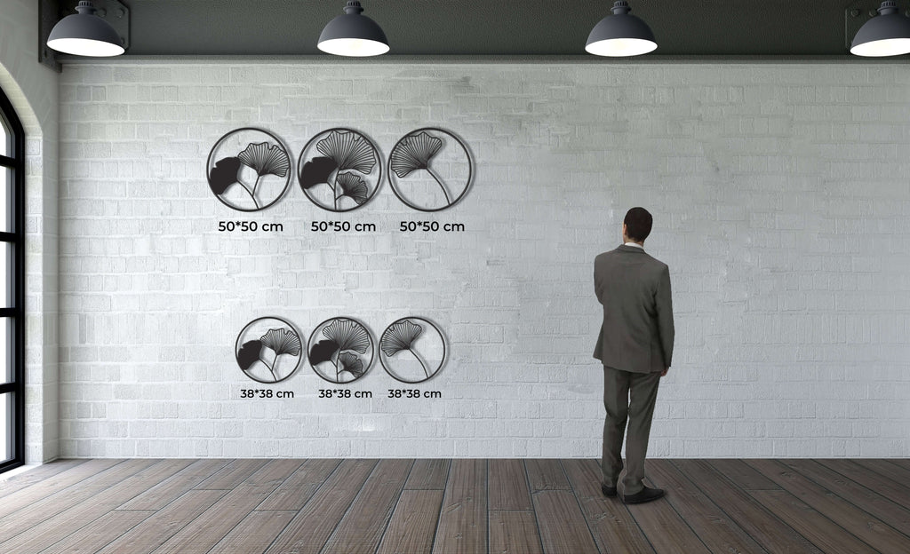 Ginkgo Biloba Leaf Metal Wall Art