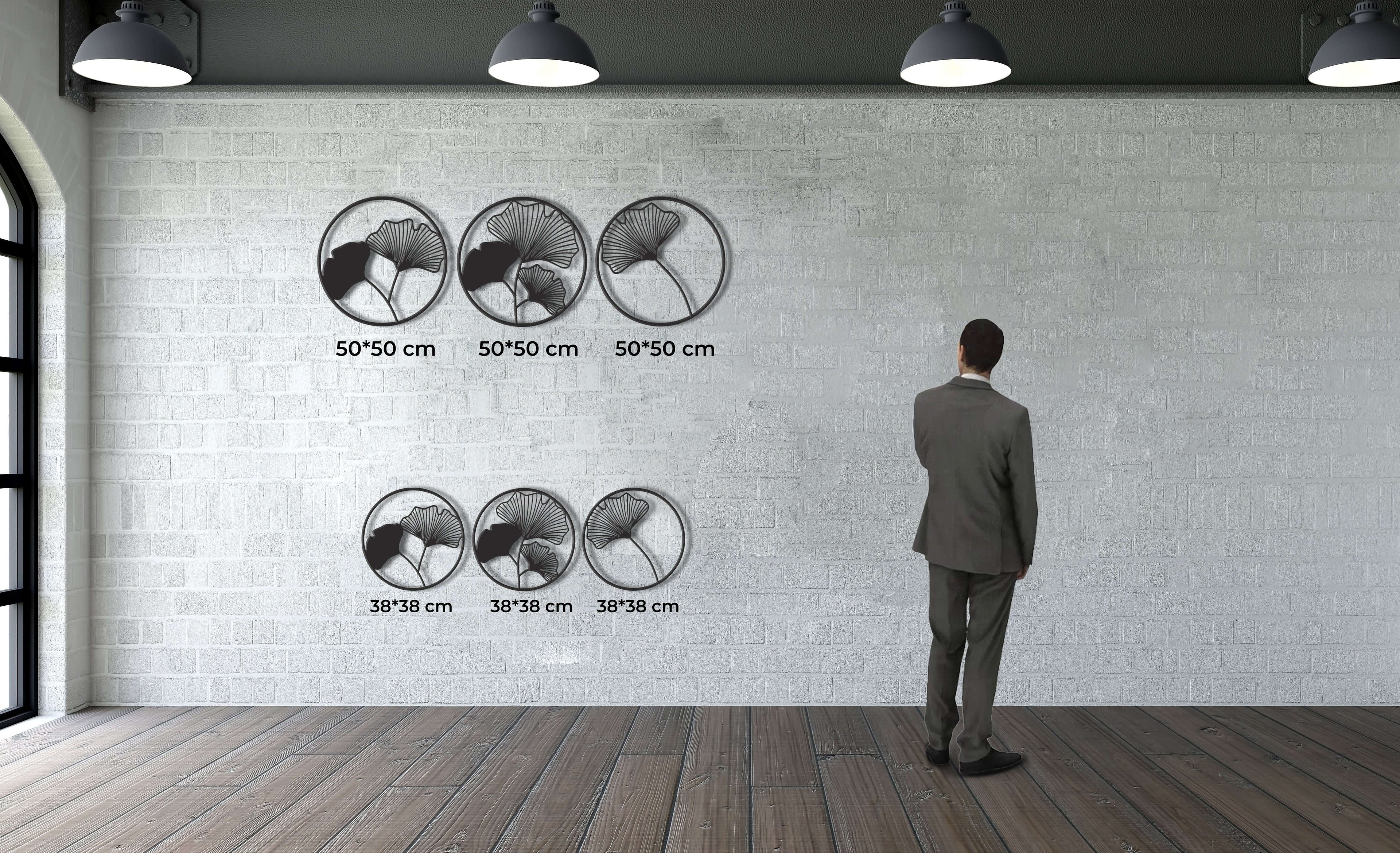 Ginkgo Biloba Leaf Metal Wall Art