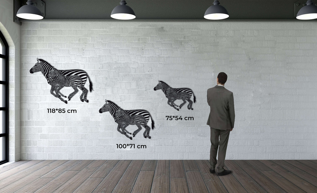 Zebra Metal Wall Art