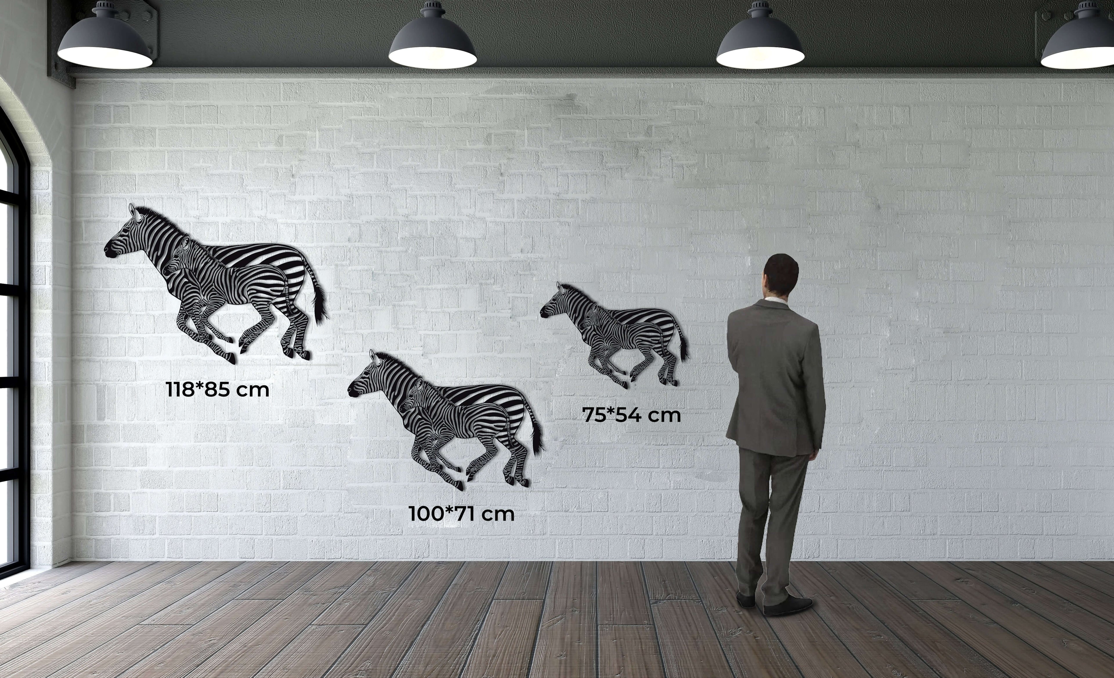 Zebra Metal Wall Art