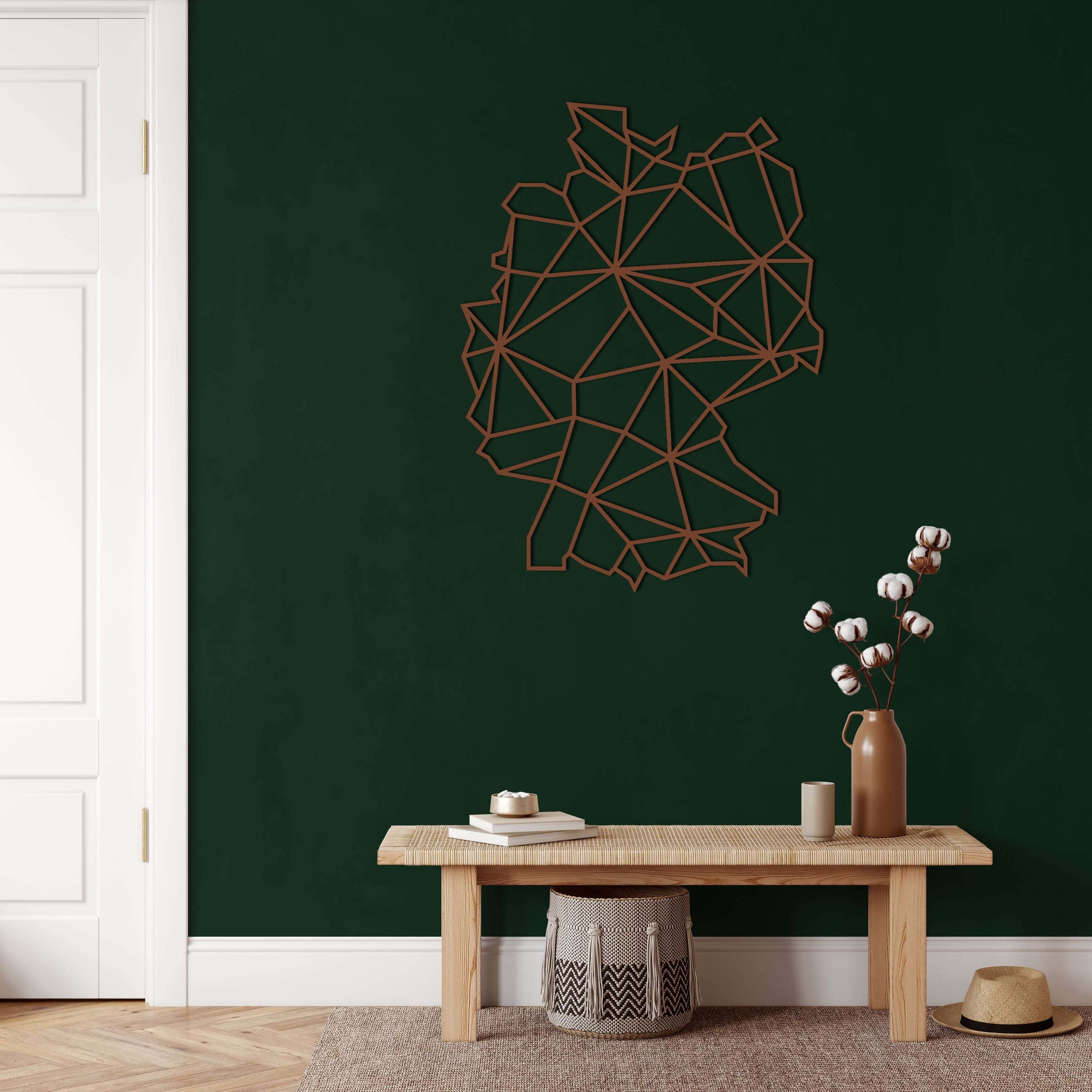 Germany Map Metal Wall Art
