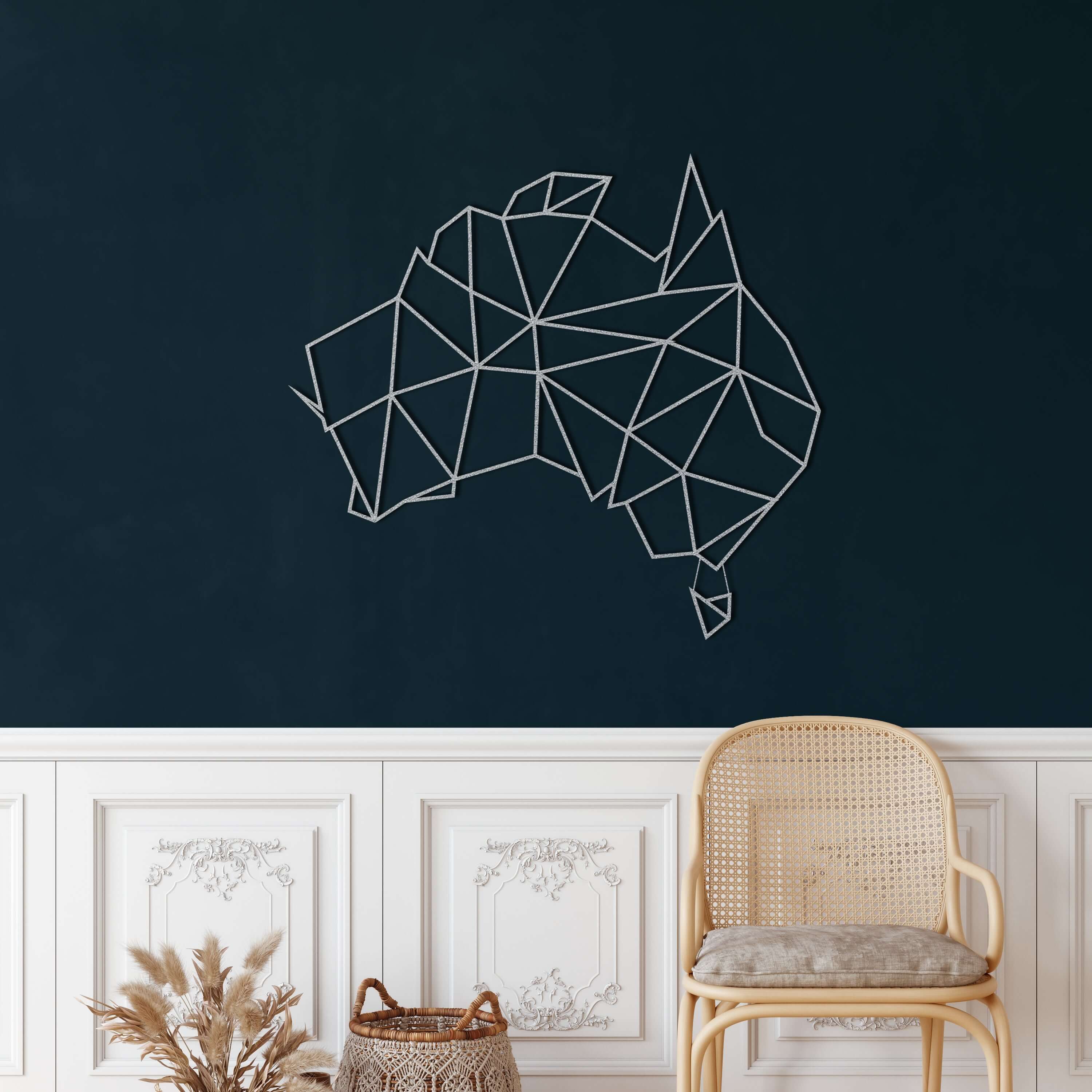 Australia Map Metal Wall Art