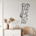 Portugal Map Metal Wall Art