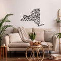 New York Map Metal Wall Art