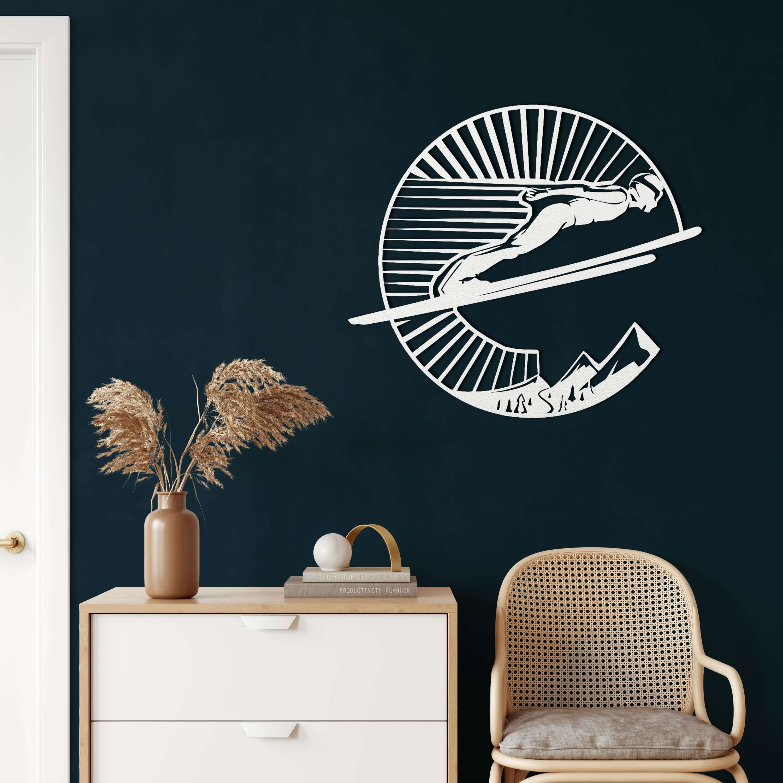 Ski Jumper Metal Wall Art