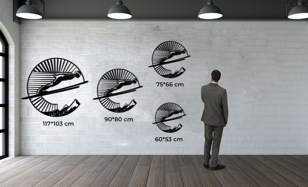 Ski Jumper Metal Wall Art