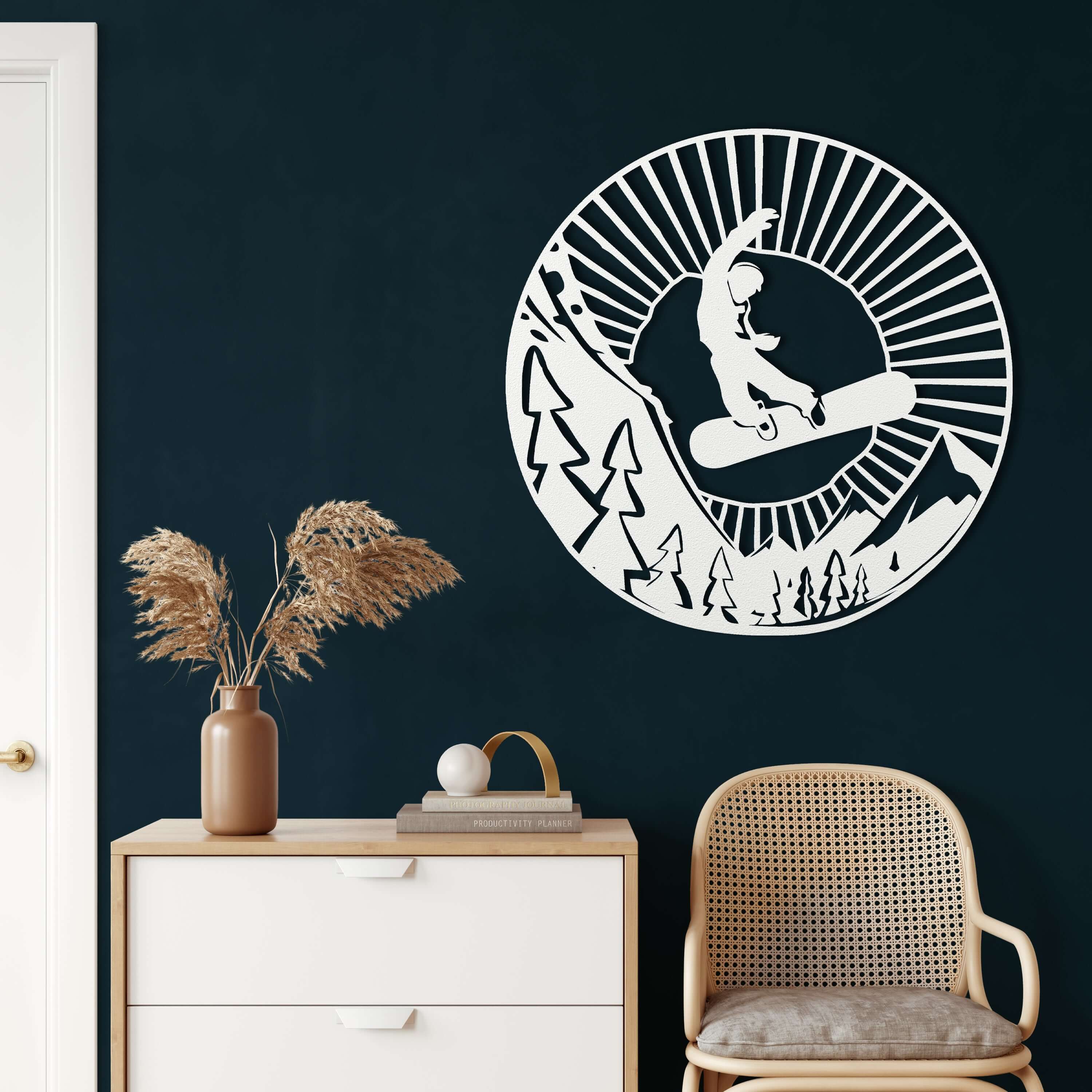 Snowboarder Metal Wall Art