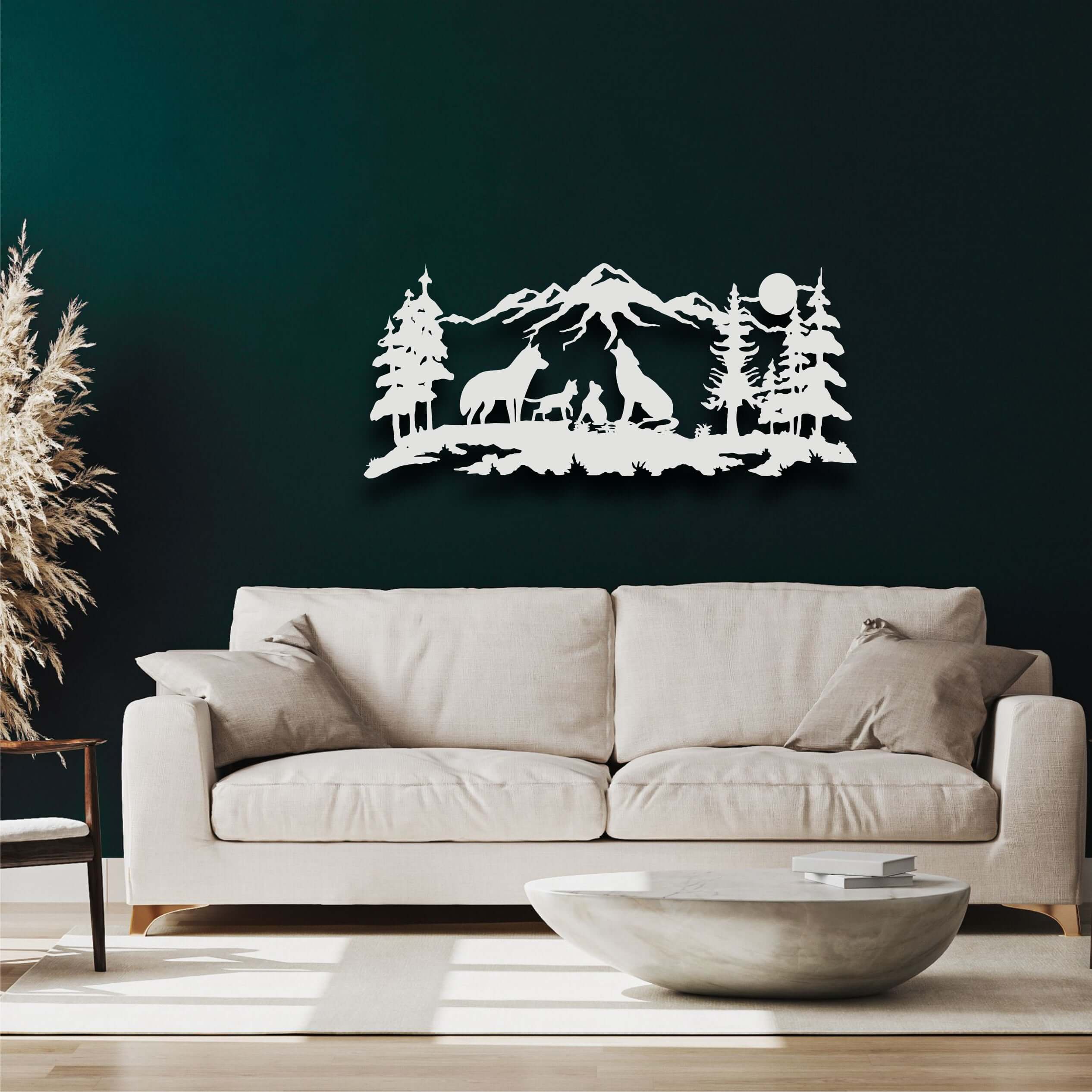 Wolf Family Metal Wall Art
