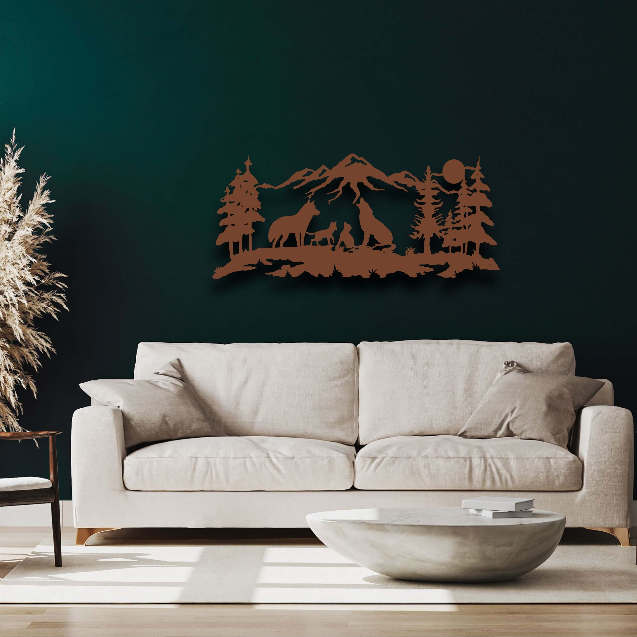 Wolf Family Metal Wall Art