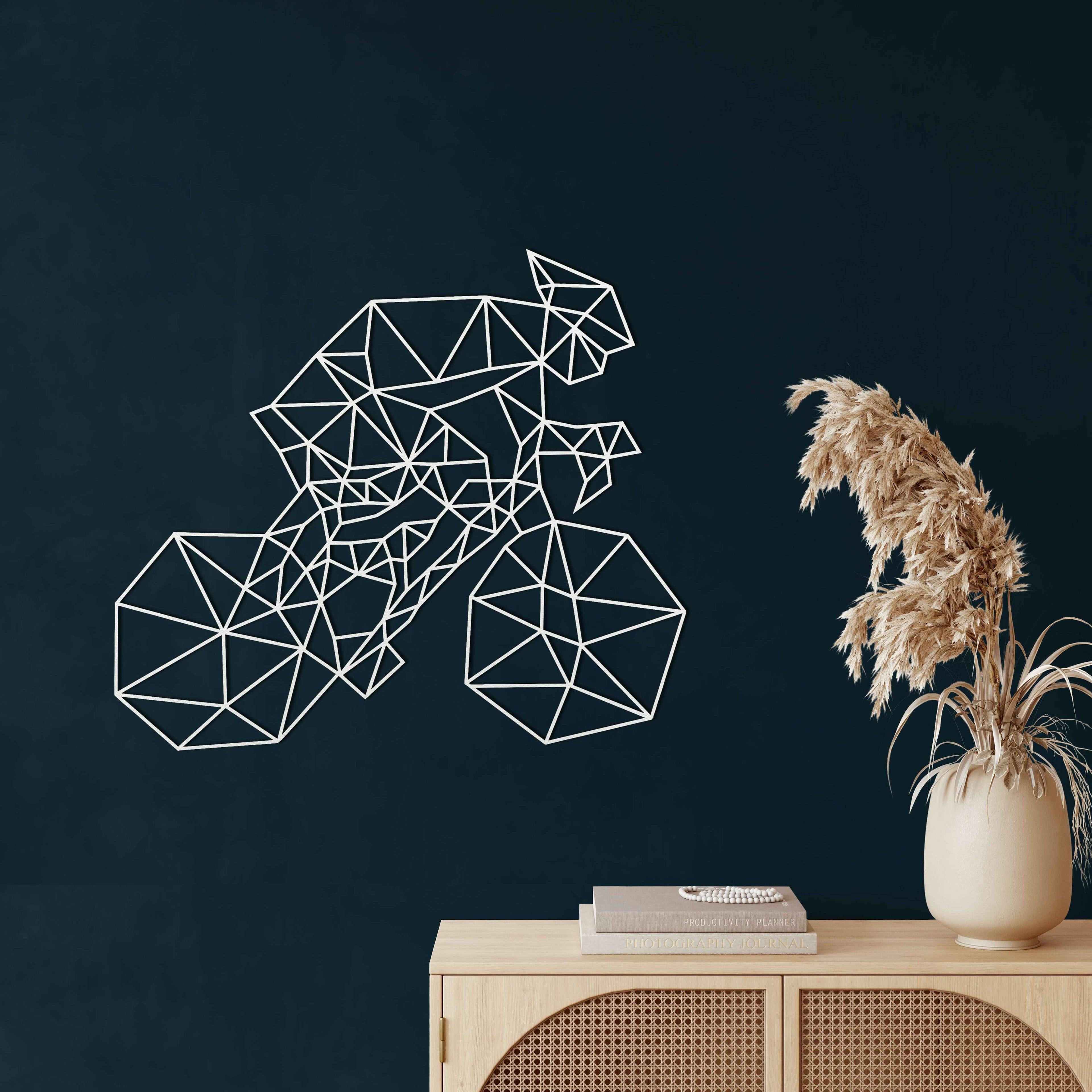 Geometric Bike Metal Wall Art