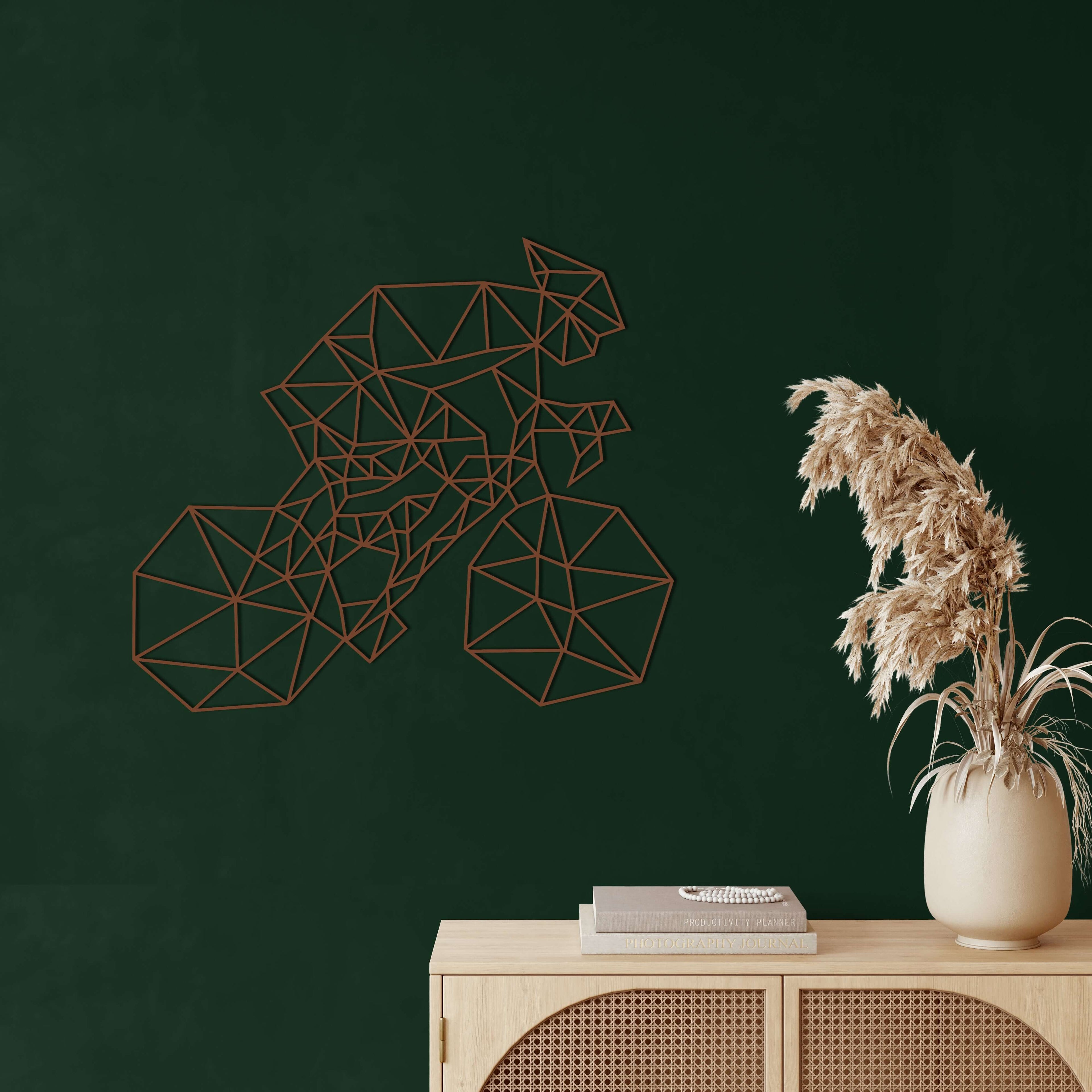 Geometric Bike Metal Wall Art
