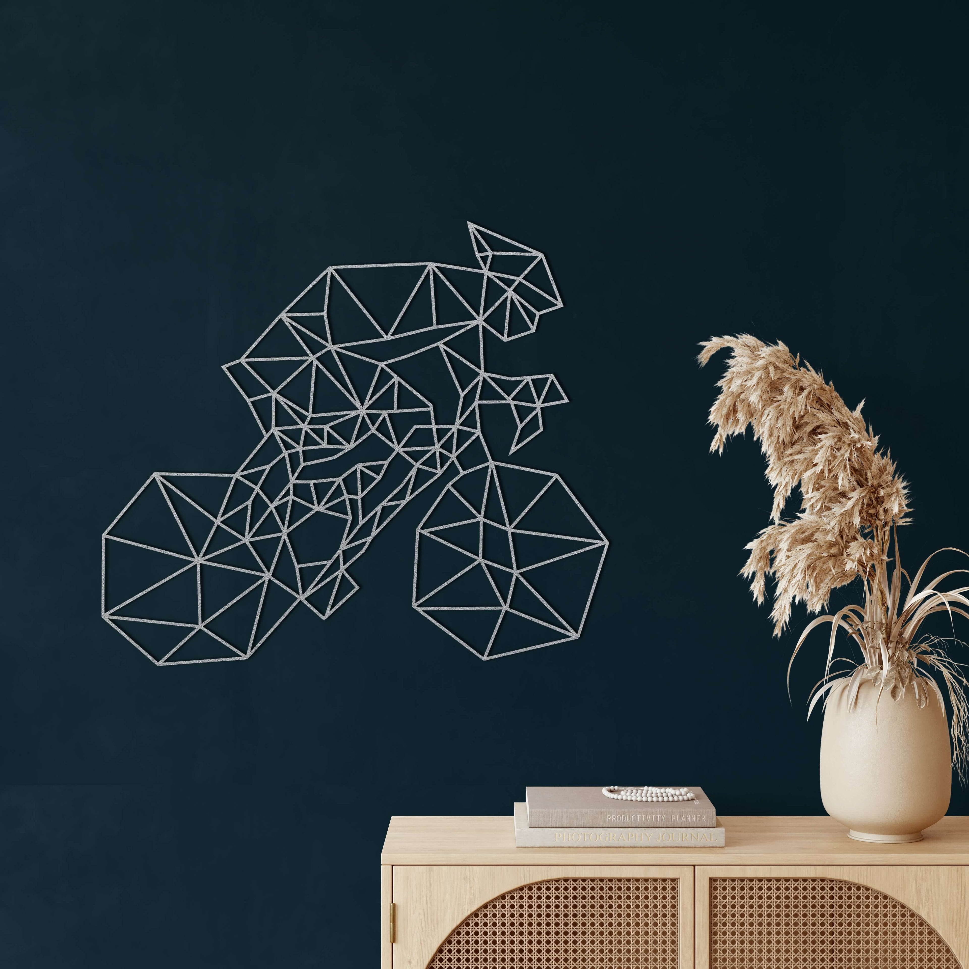 Geometric Bike Metal Wall Art