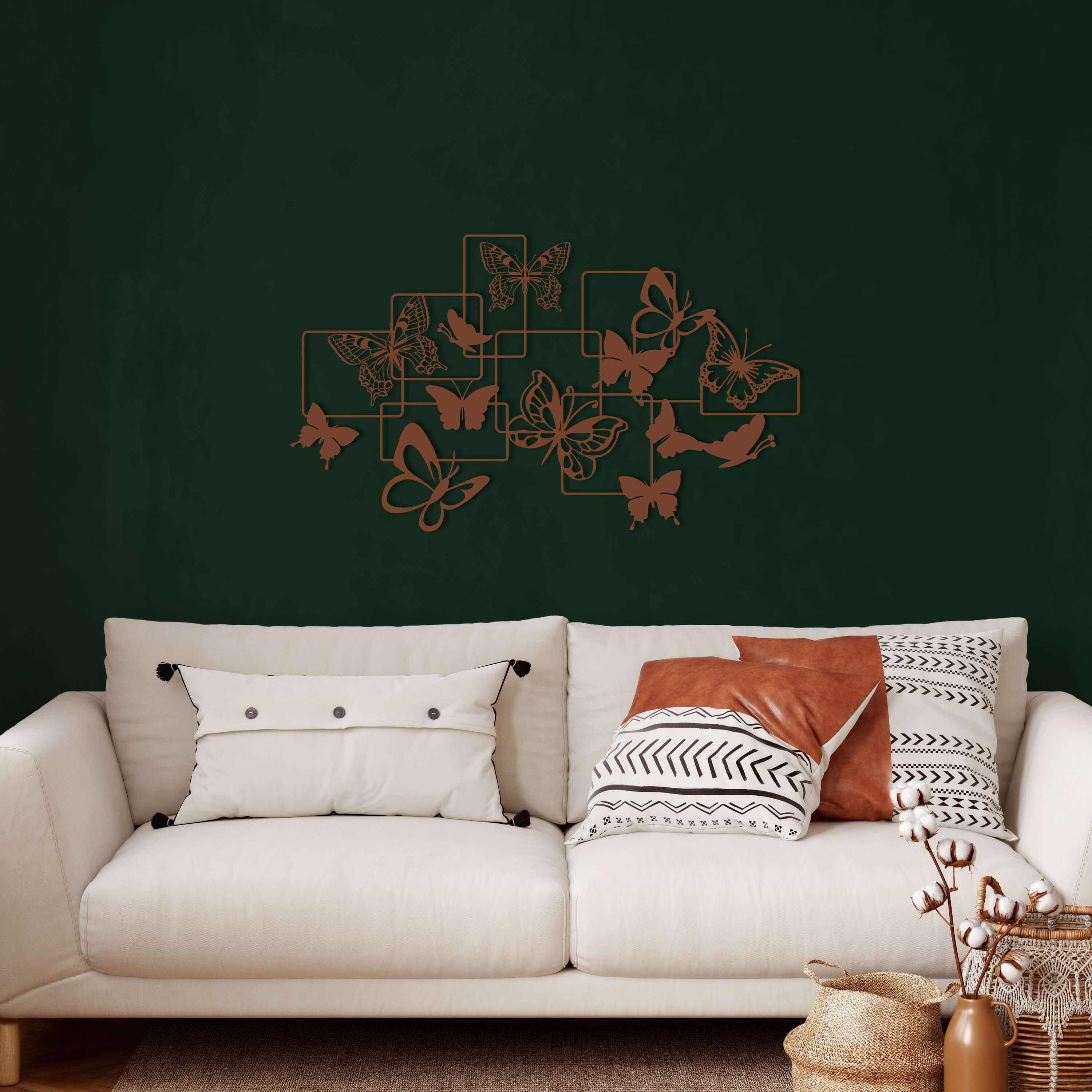 Flock of Butterflies Metal Wall Art