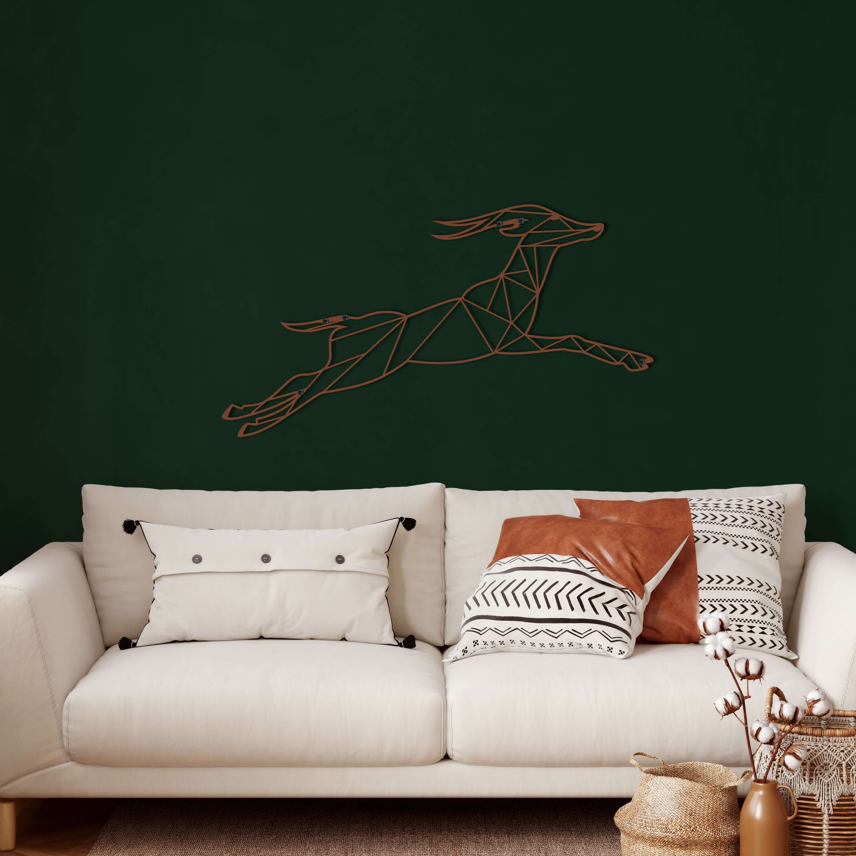 Leaping Deer Metal Wall Art