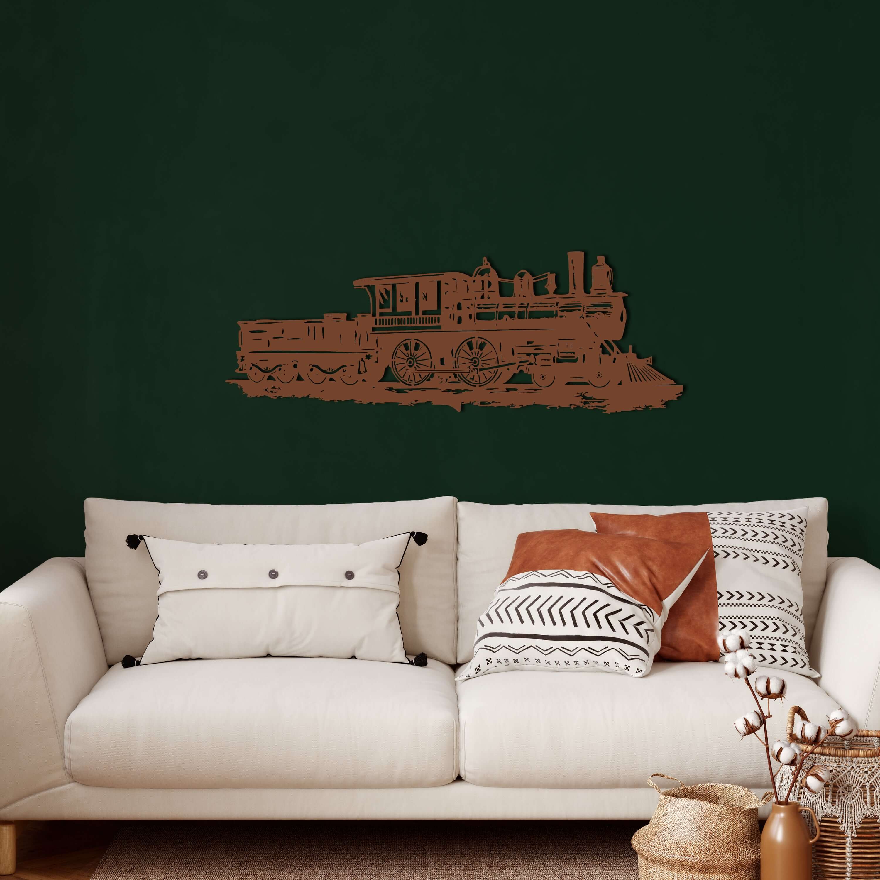 Vintage Train Metal Wall Art