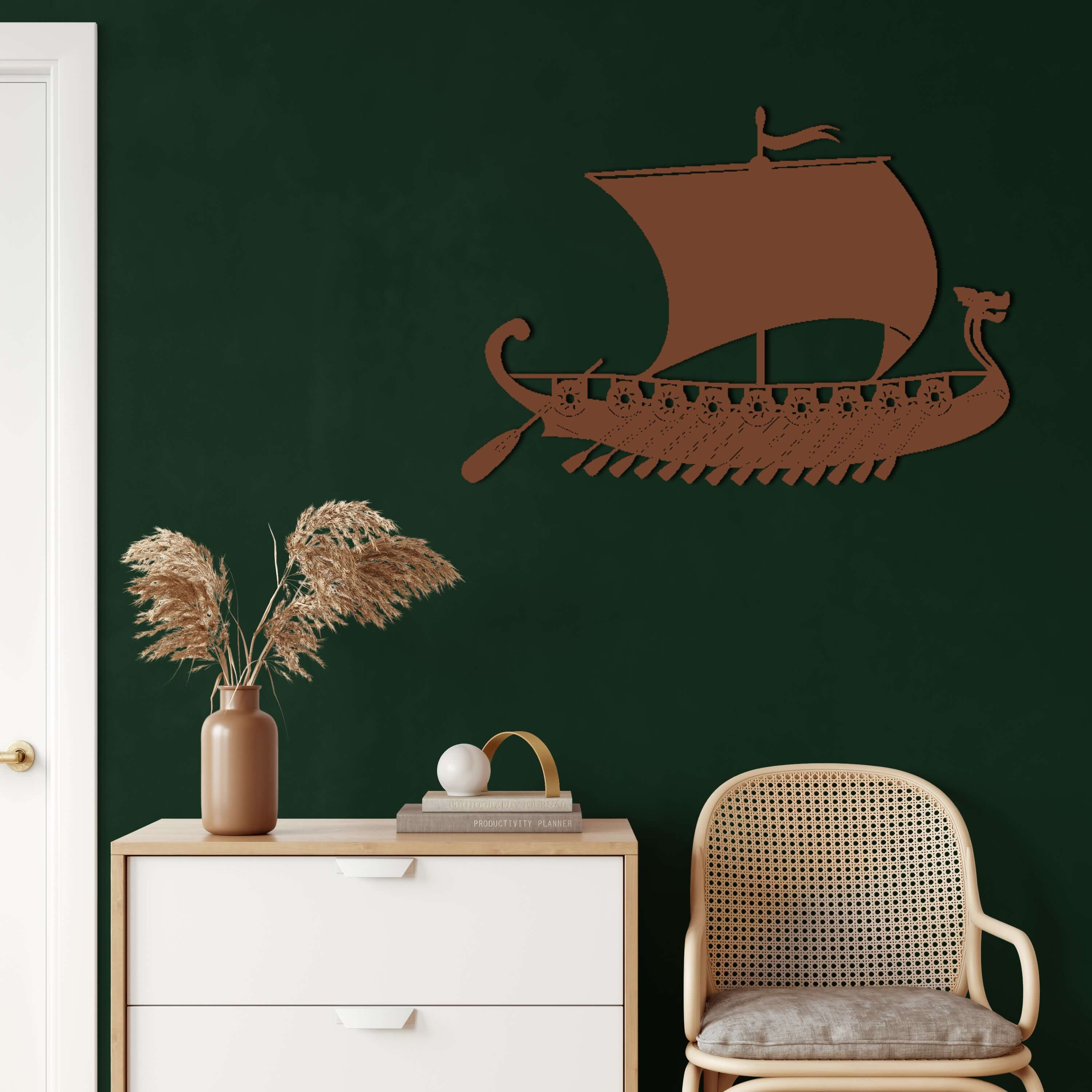 Viking Ship Metal Wall Art