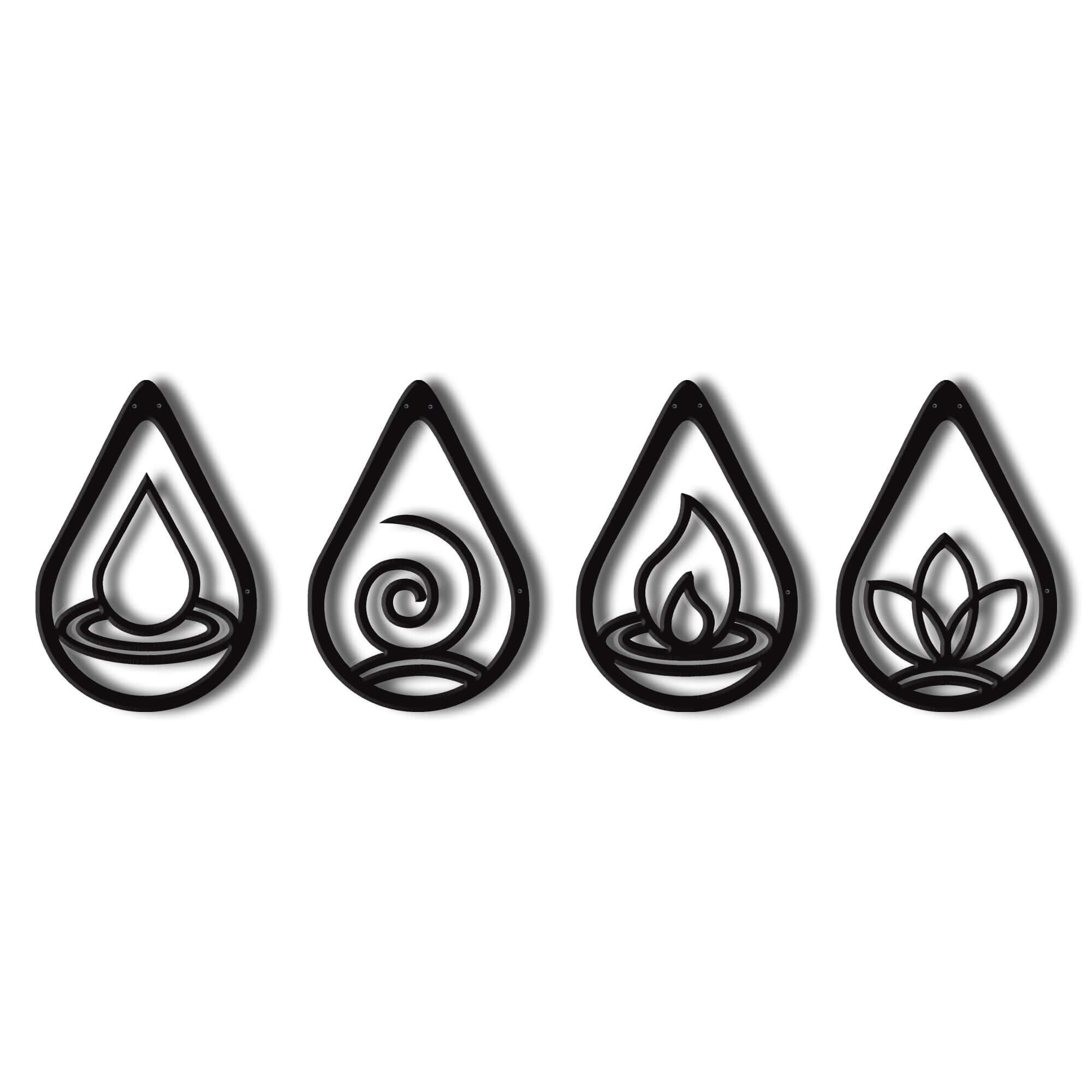 Four Elements Metal Wall Art