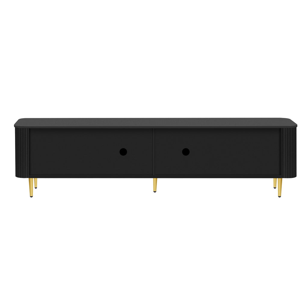 U-Can 78.7''Minimalist TV Stand for TVs up to 85 Inches, Modern Entertainment Center Media Console with 4 Spacious Cabinets for Living room(OLD SKU: SJ000125AAB)