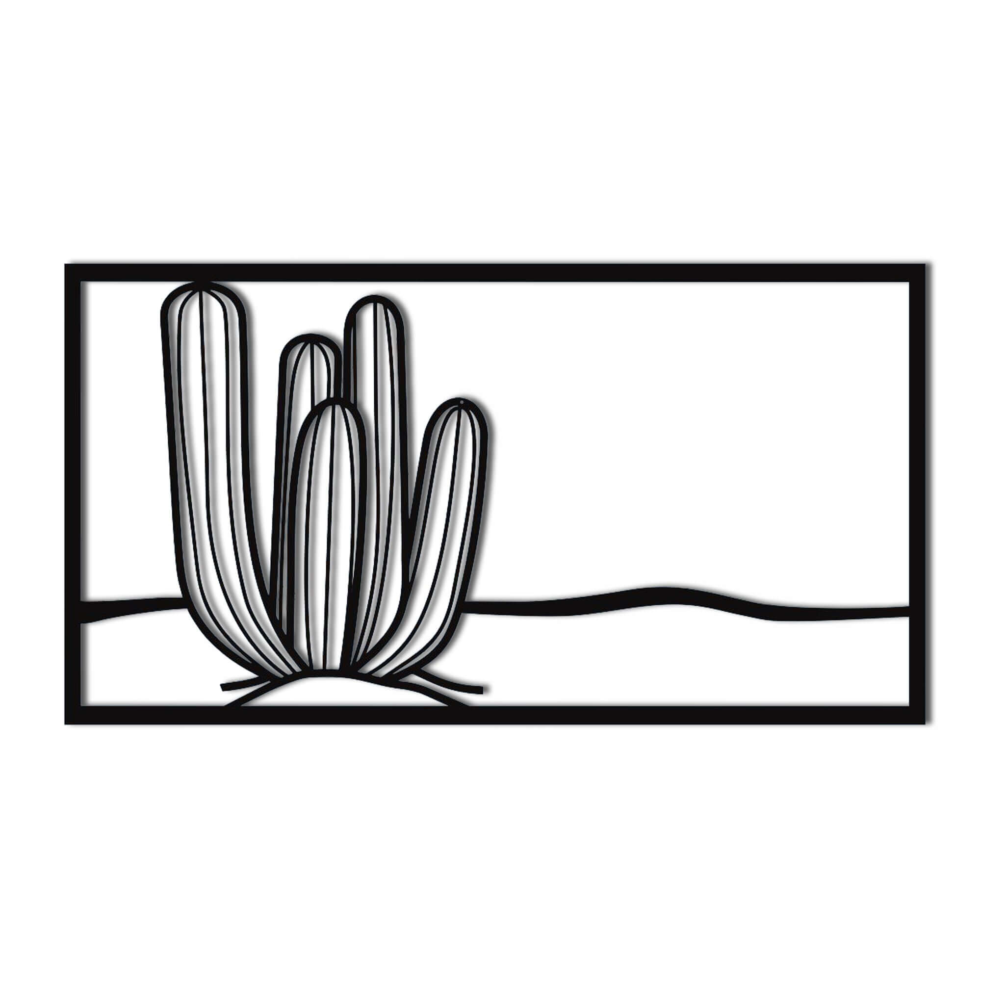 Cactus Metal Wall Art