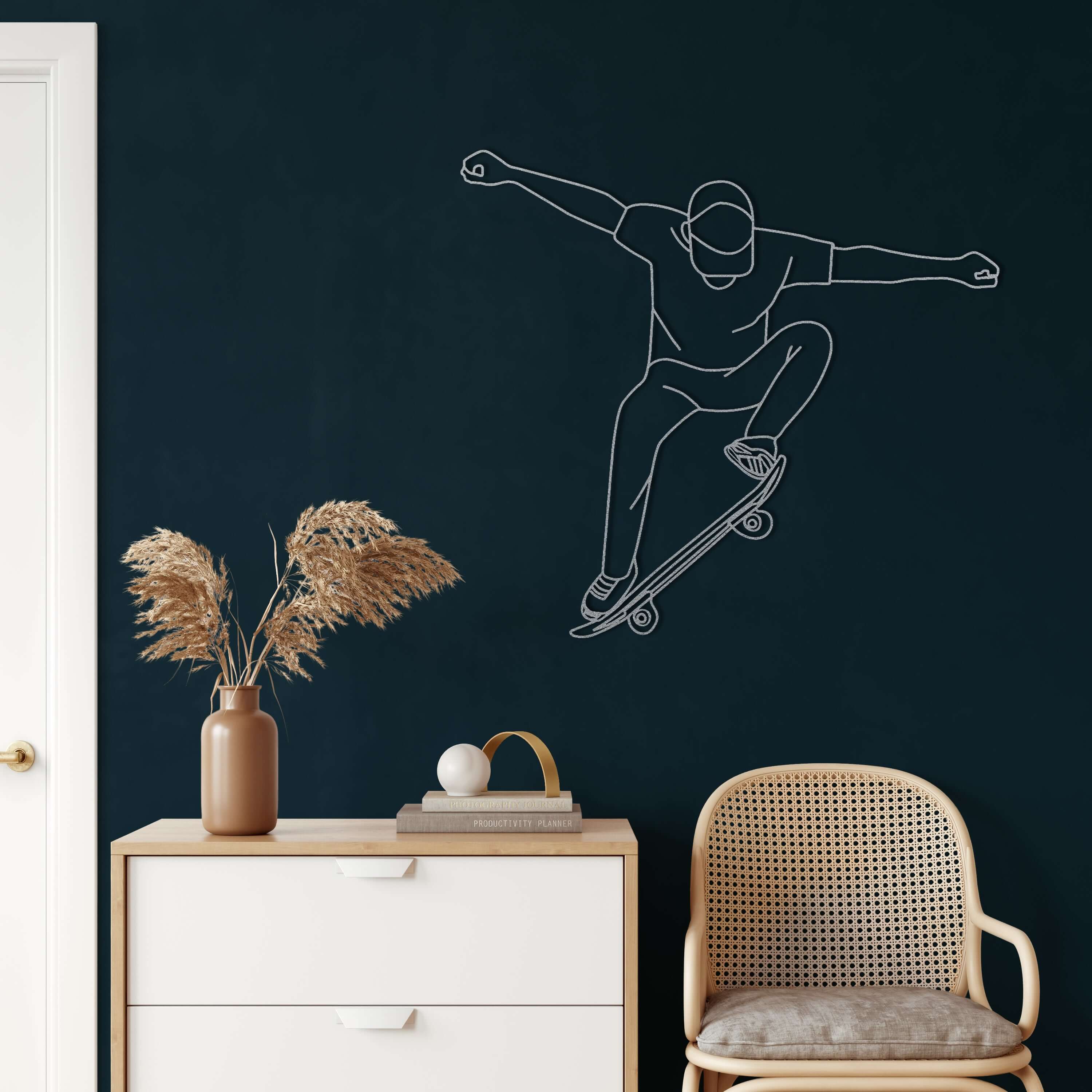 Skateboard Metal Wall Art