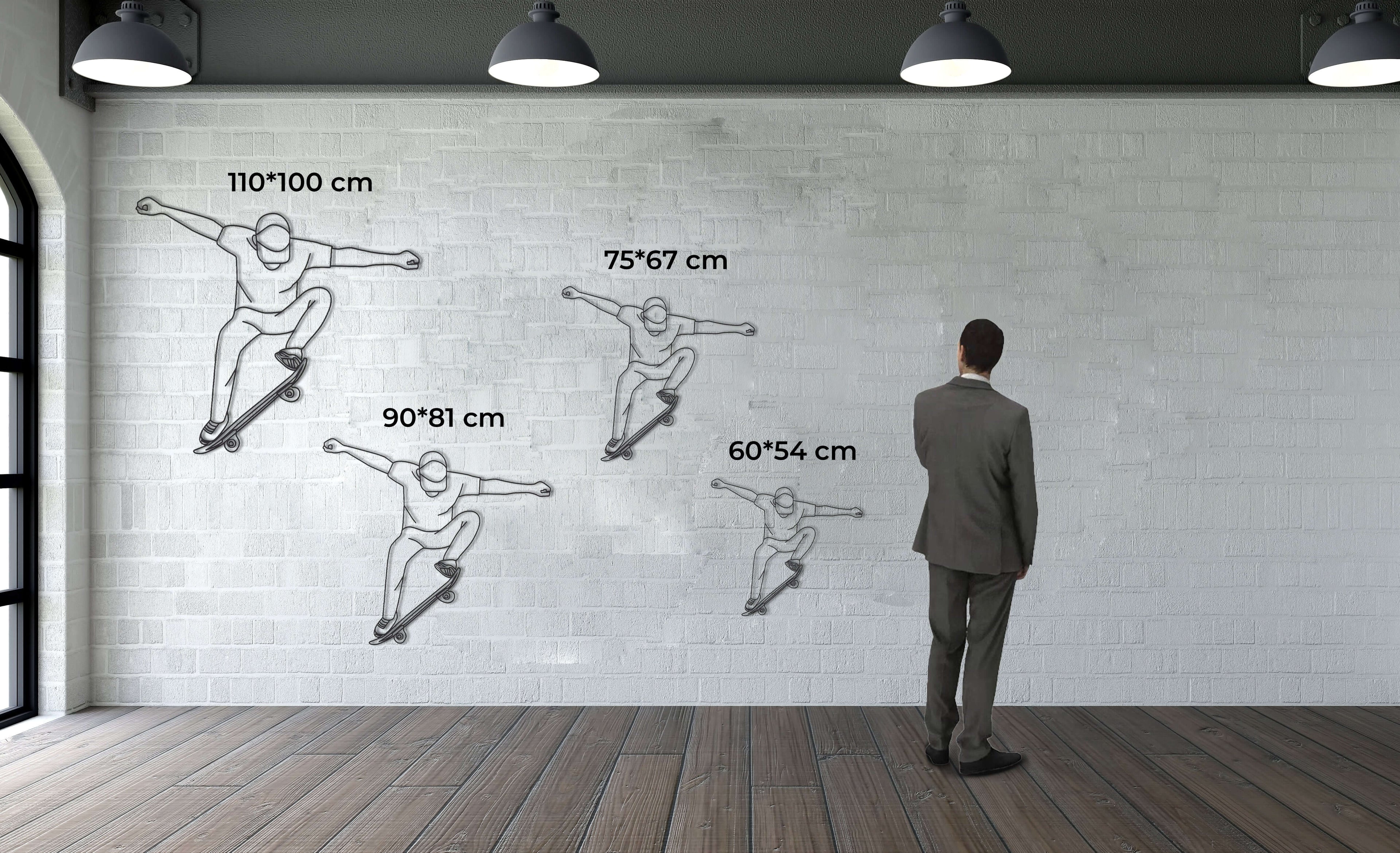 Skateboard Metal Wall Art