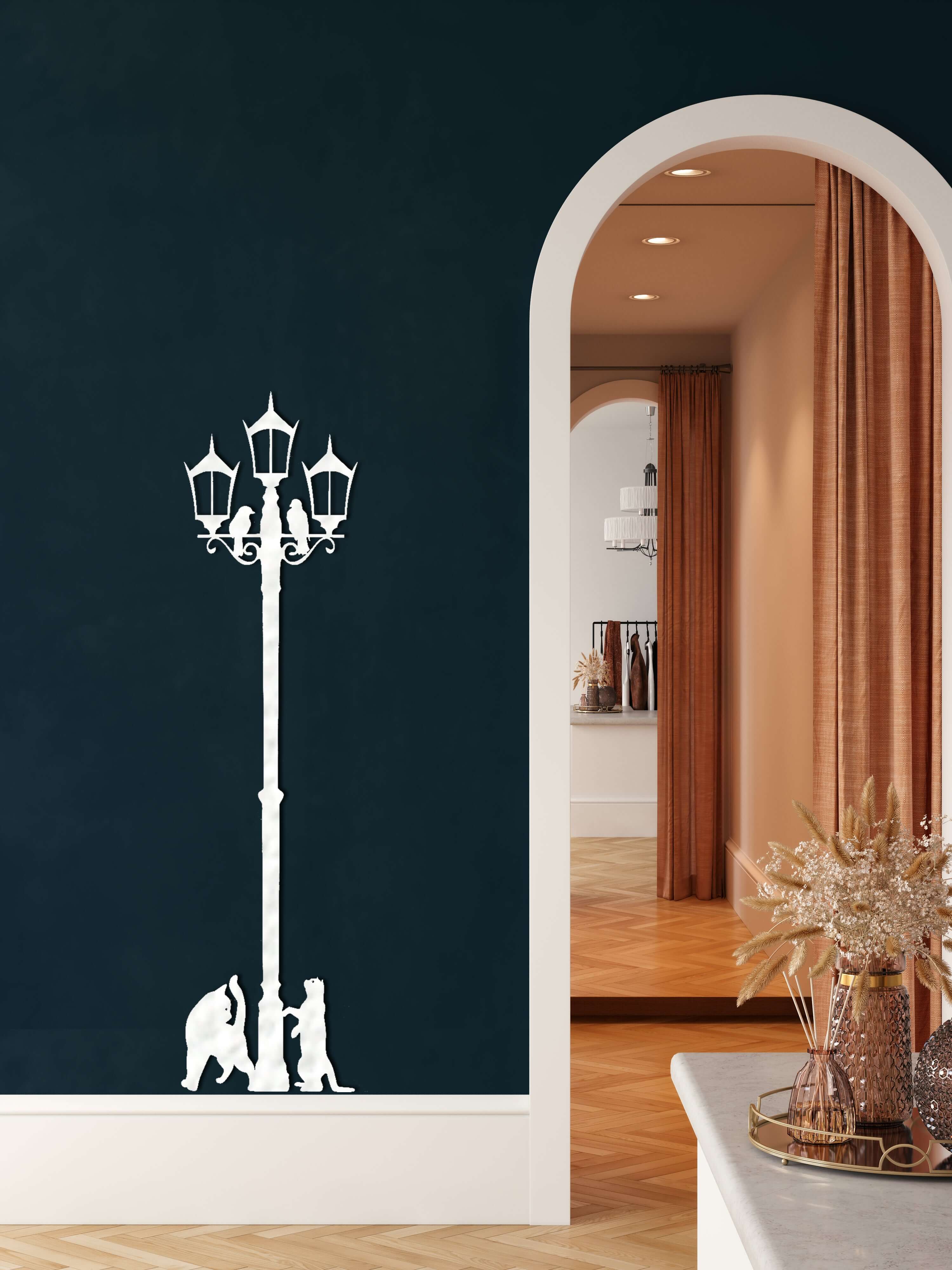 Cats and Birds Metal Wall Art