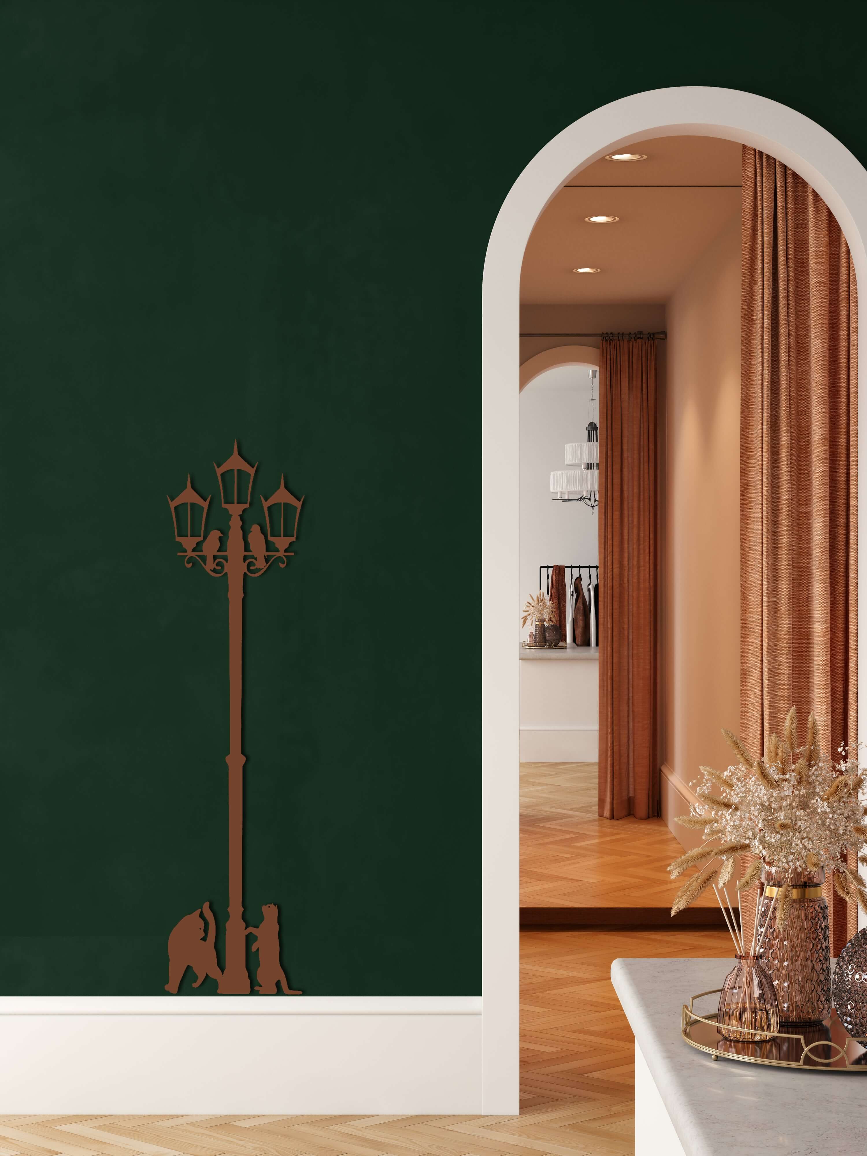Cats and Birds Metal Wall Art