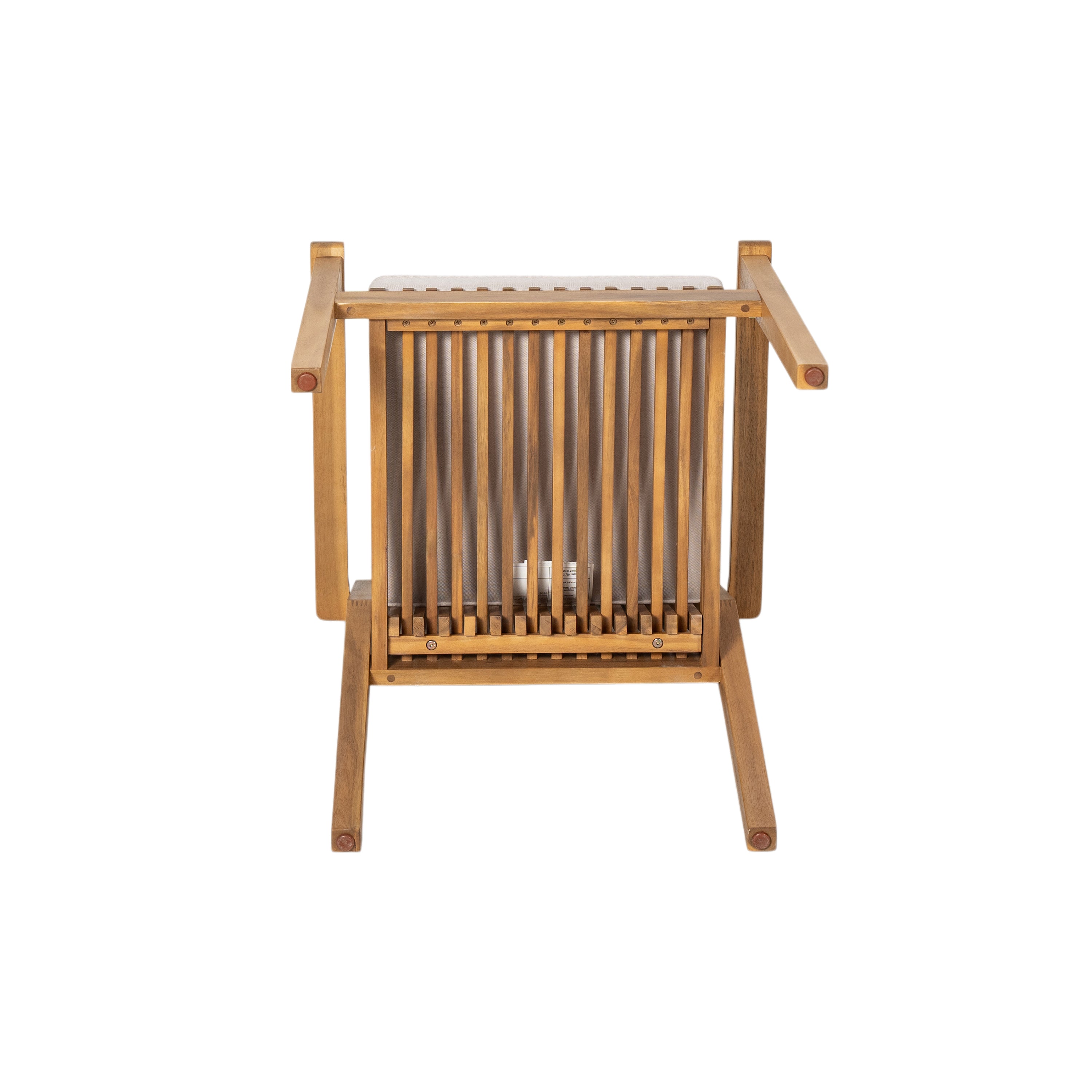 Durable 7 - Piece Patio Furniture Set Acacia Wood Table and 6 Heavy-Duty Cushioned Chairs, Natural