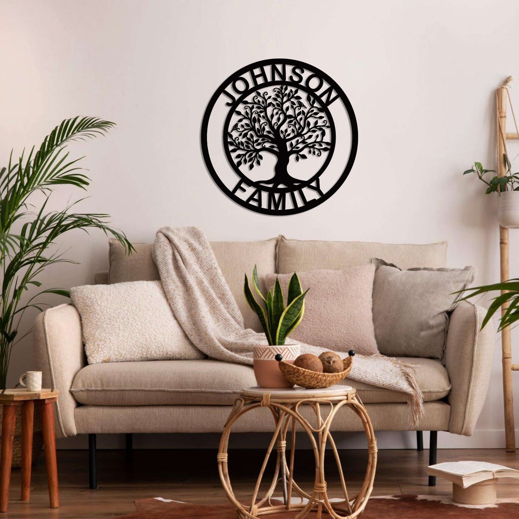Family Tree Personalized Metal Wall Art