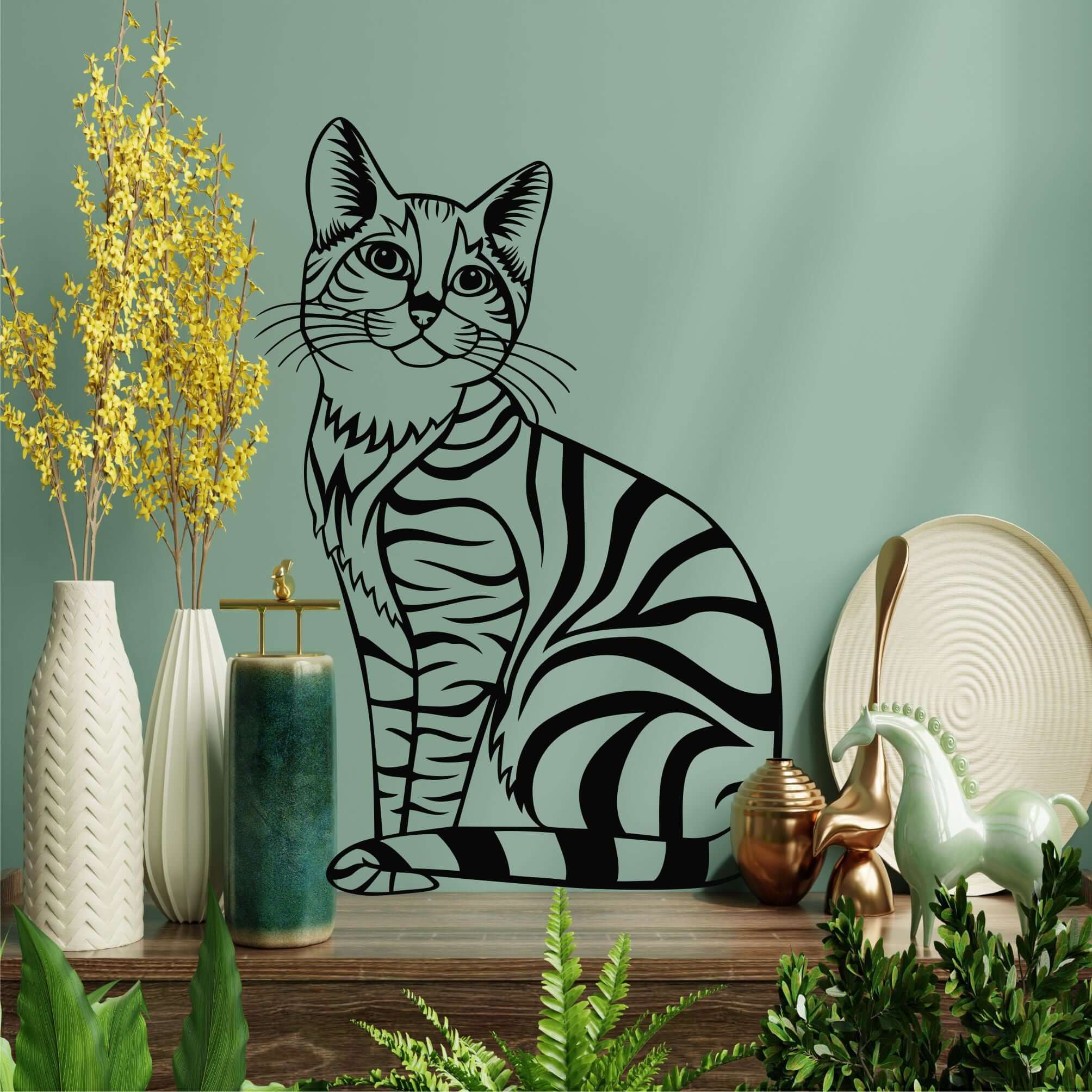 Cat Metal Wall Art