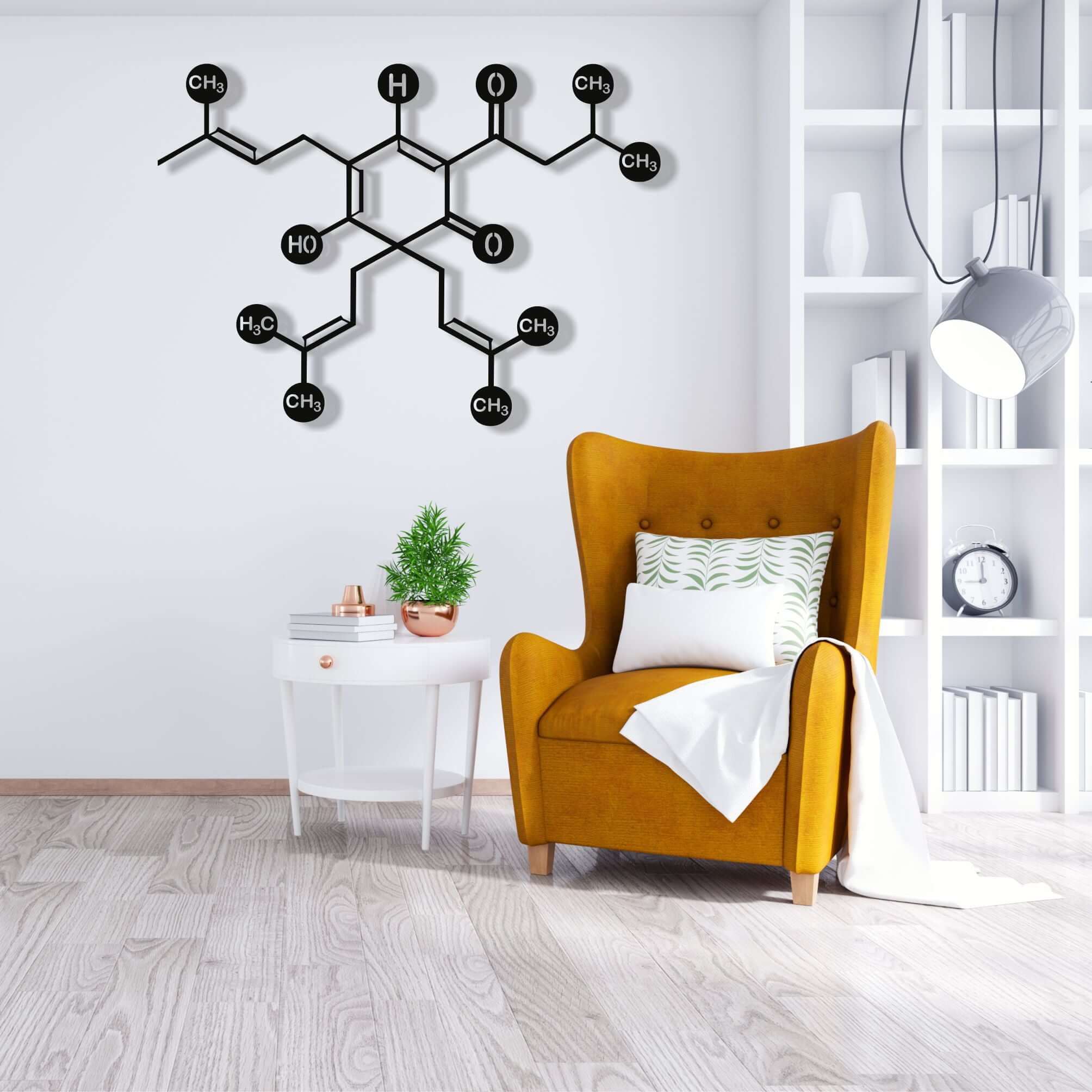 Beer Molecule Metal Wall Art